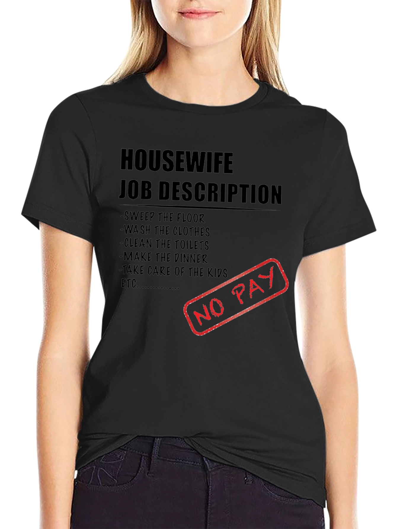 Humorous Housewife Job Description T-Shirt