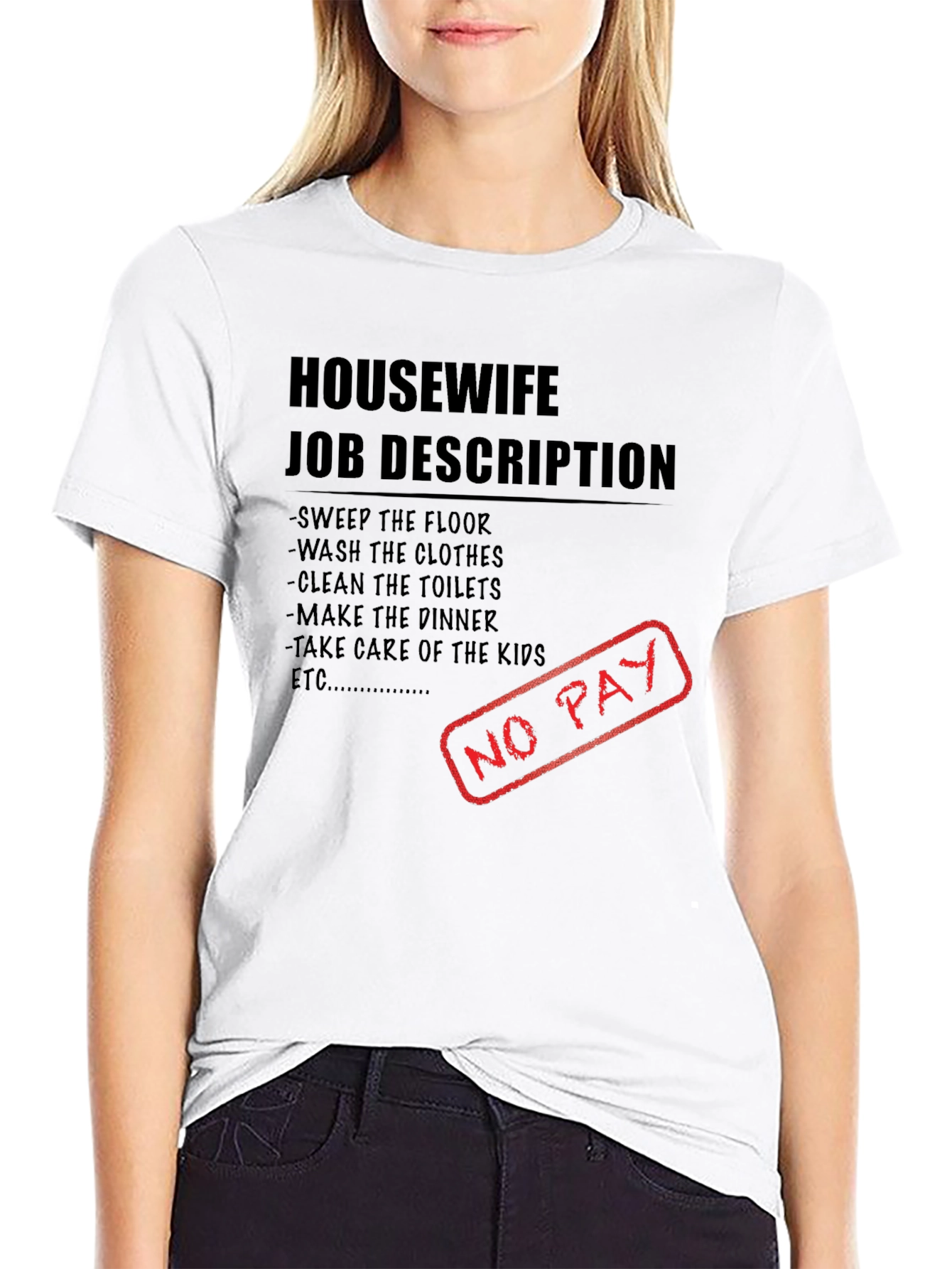 Humorous Housewife Job Description T-Shirt