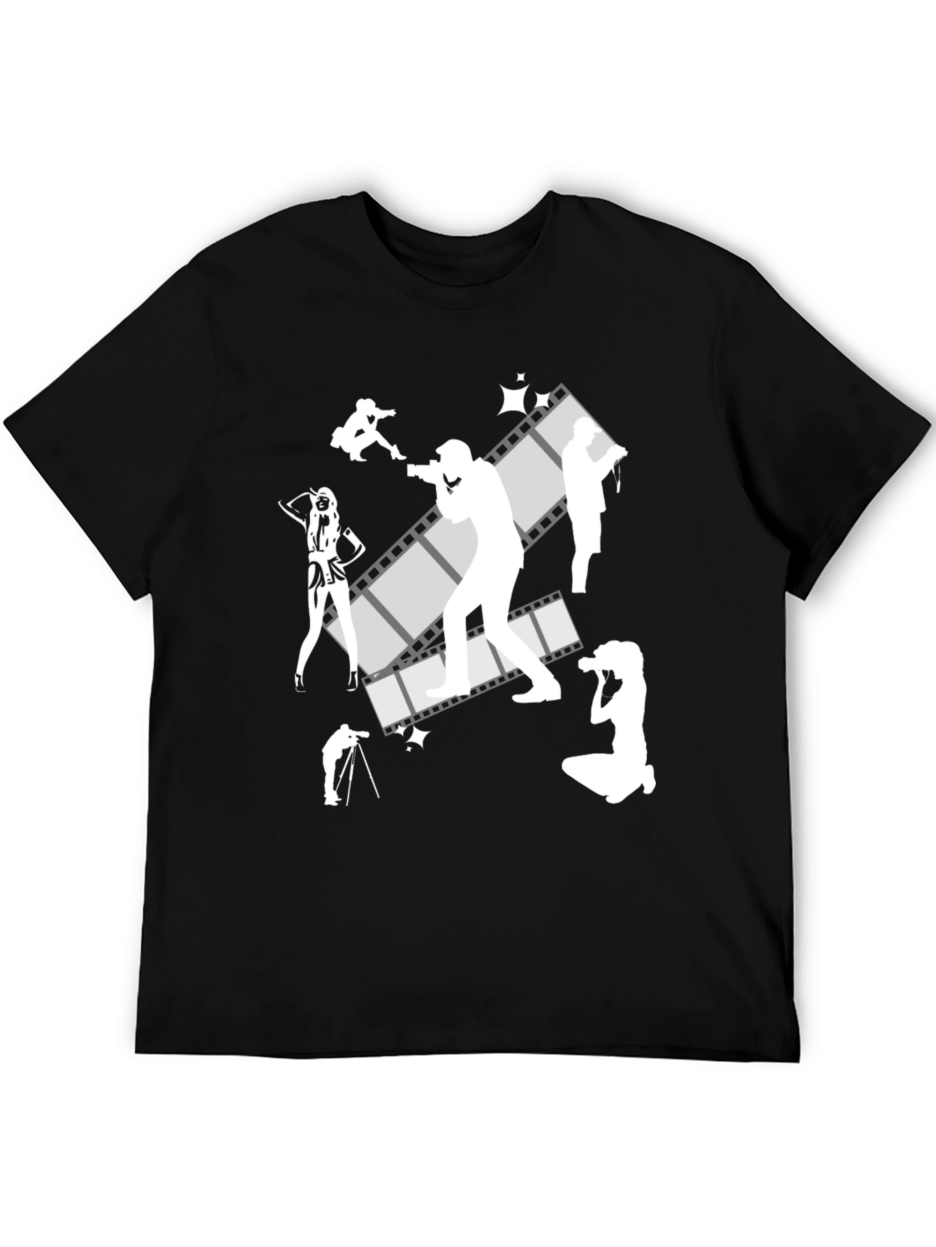 Photographer Film Reel Graphic Tee - Black