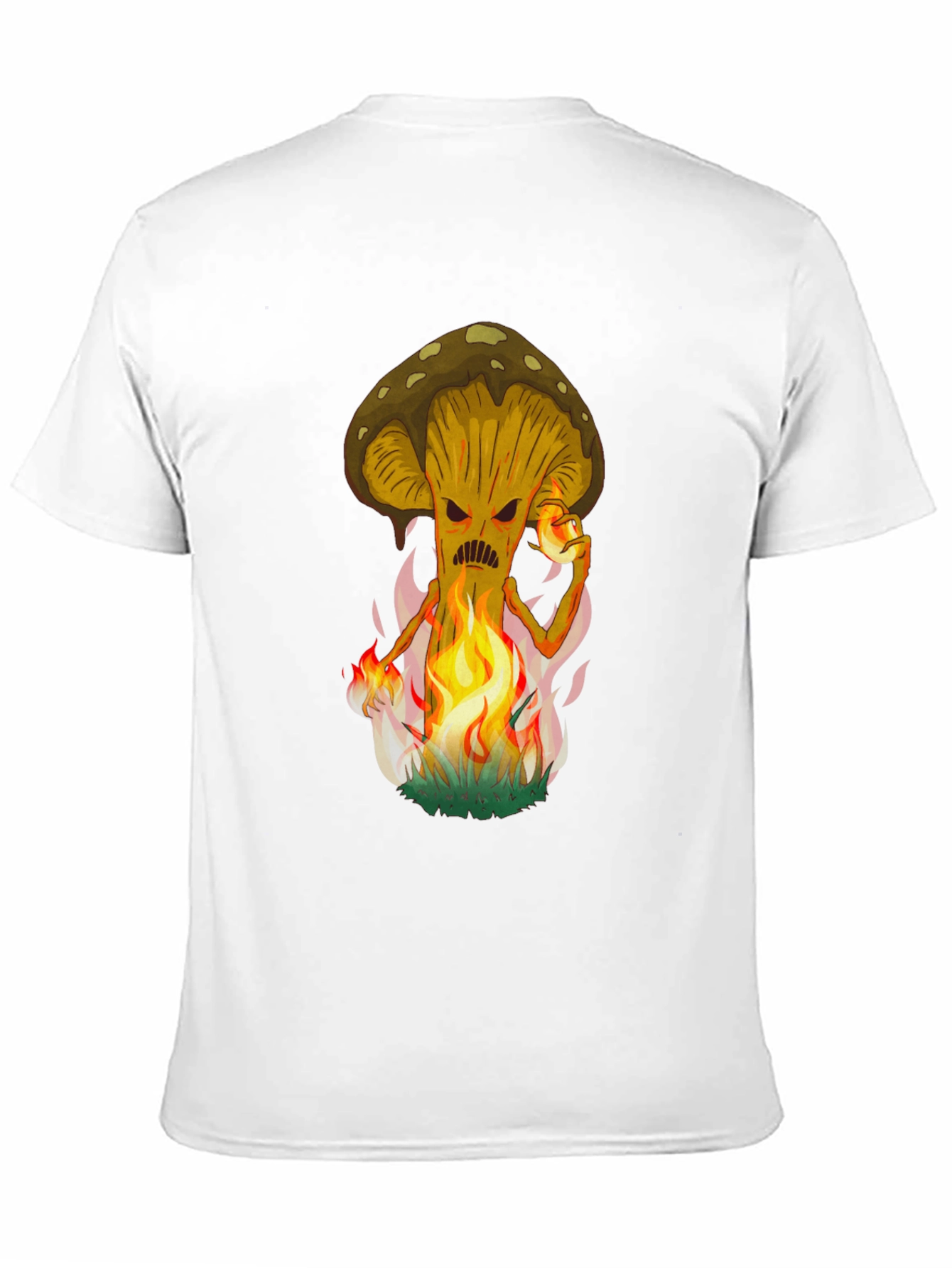 Fiery Mushroom Graphic Tee - Black