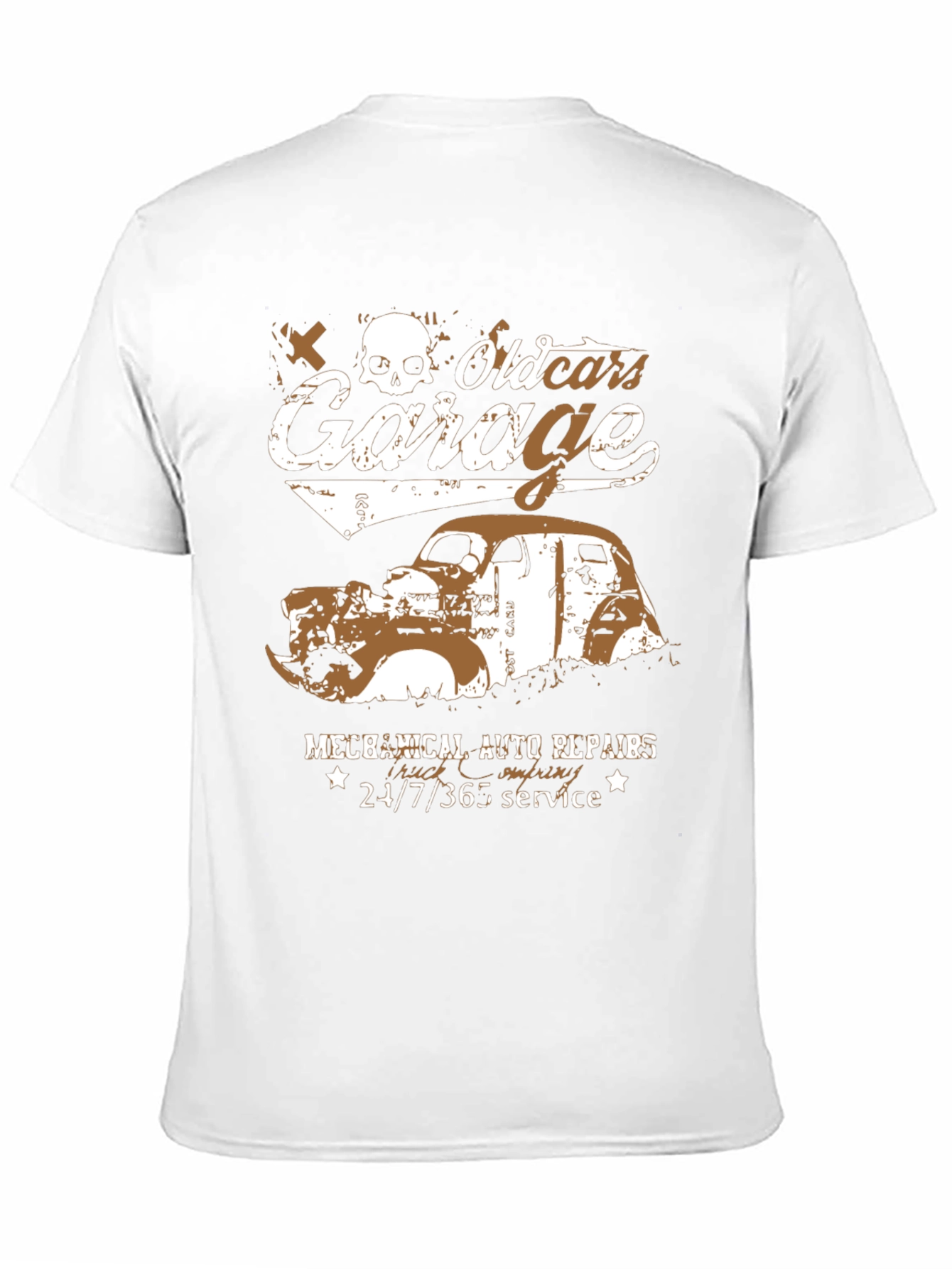Old Cars Garage T-Shirt - Mechanical Auto Repairs