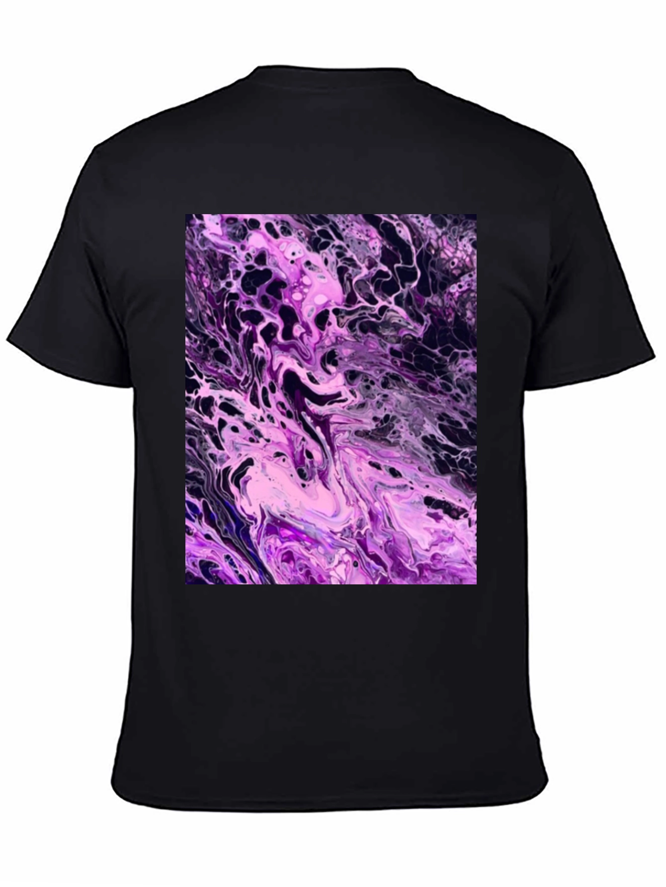 Abstract Purple Swirl Graphic T-Shirt