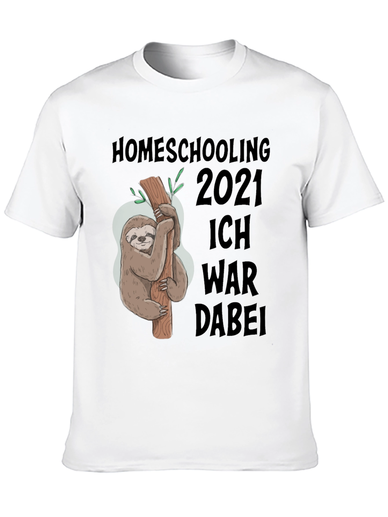 Homeschooling 2021 Sloth Graphic T-Shirt
