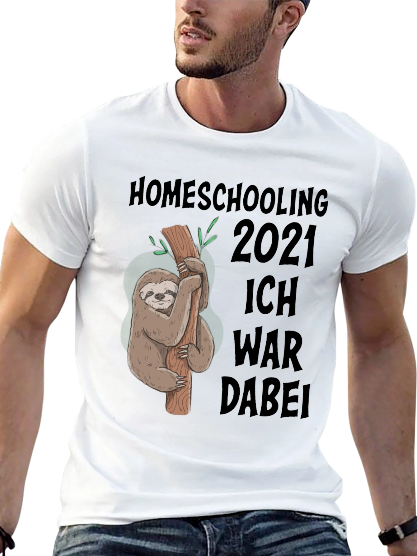 Homeschooling 2021 Sloth Graphic T-Shirt