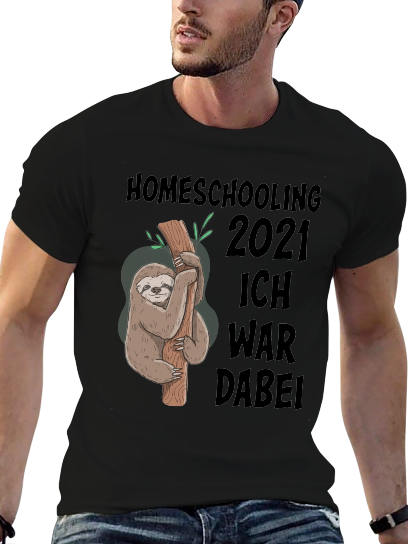Homeschooling 2021 Sloth Graphic T-Shirt