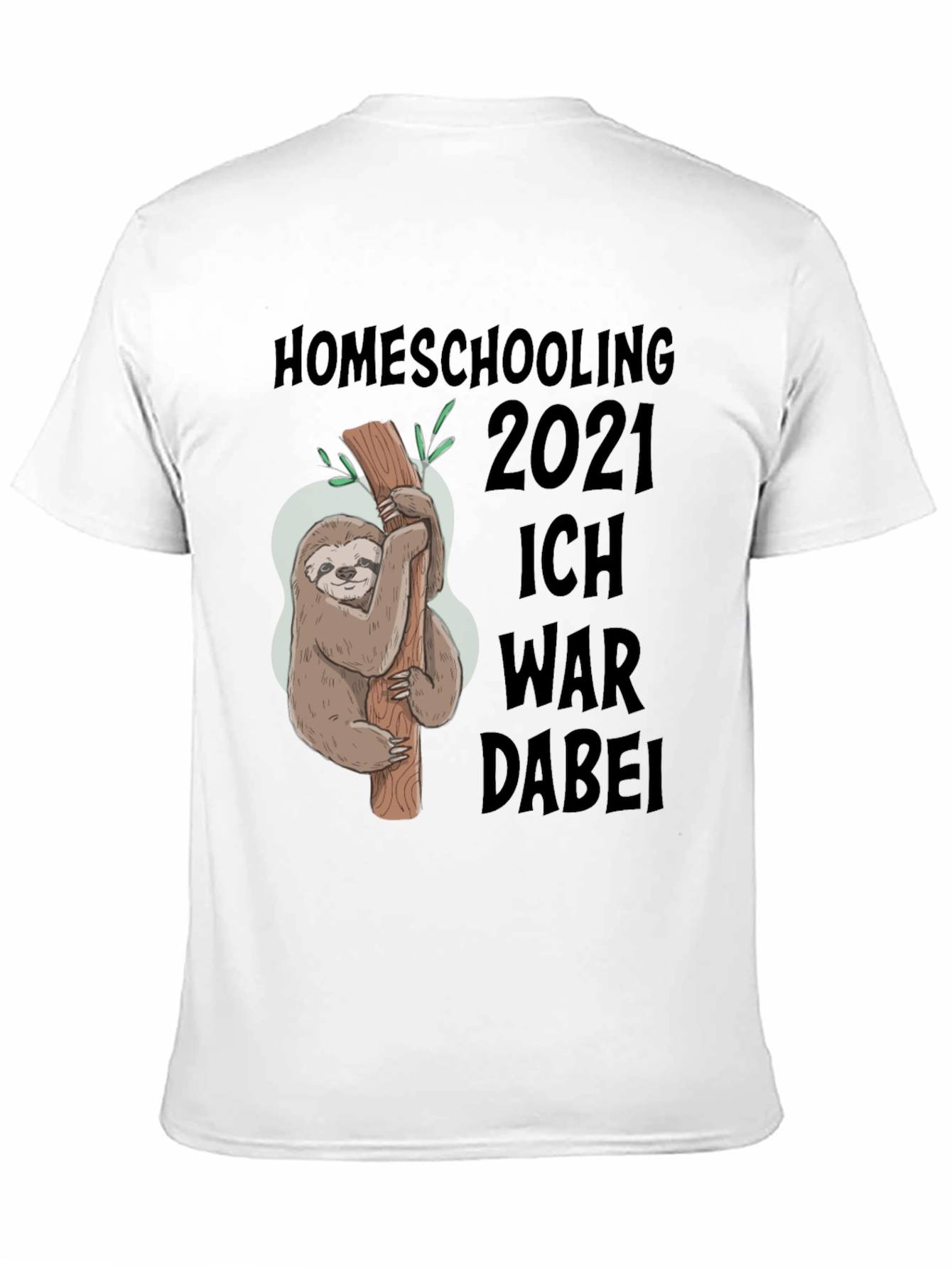 Homeschooling 2021 Sloth Graphic T-Shirt