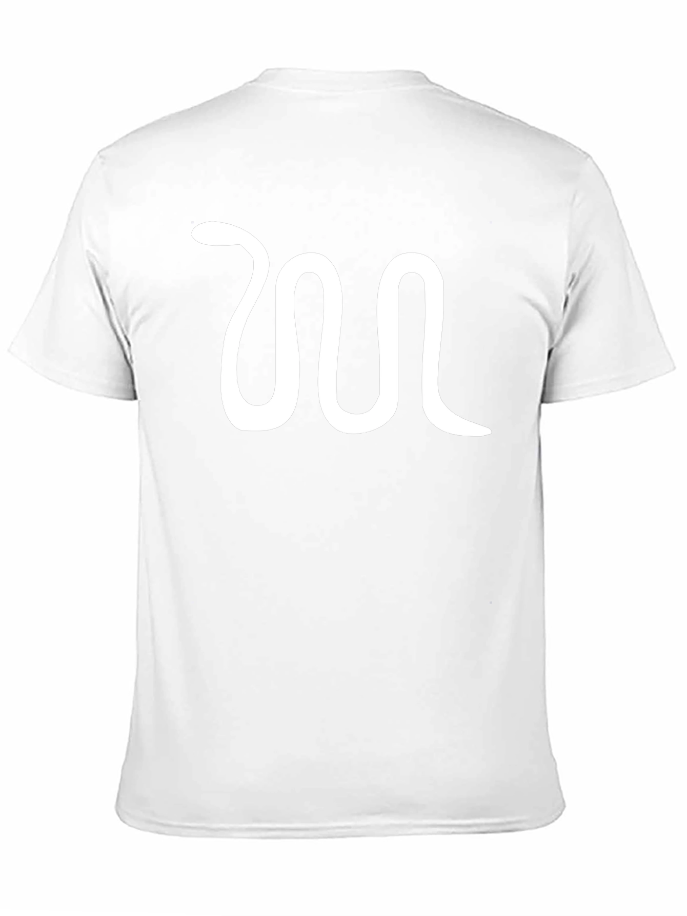 Mens Black T-Shirt with Snake Graphic