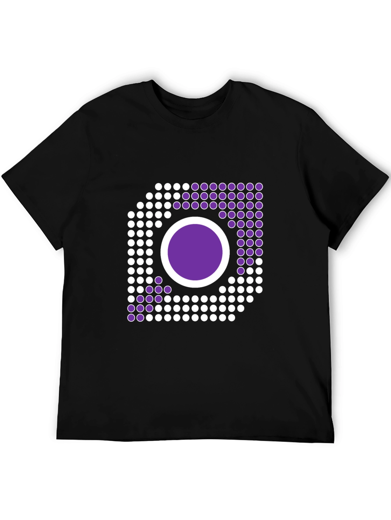 Abstract Circle Graphic Black T-Shirt