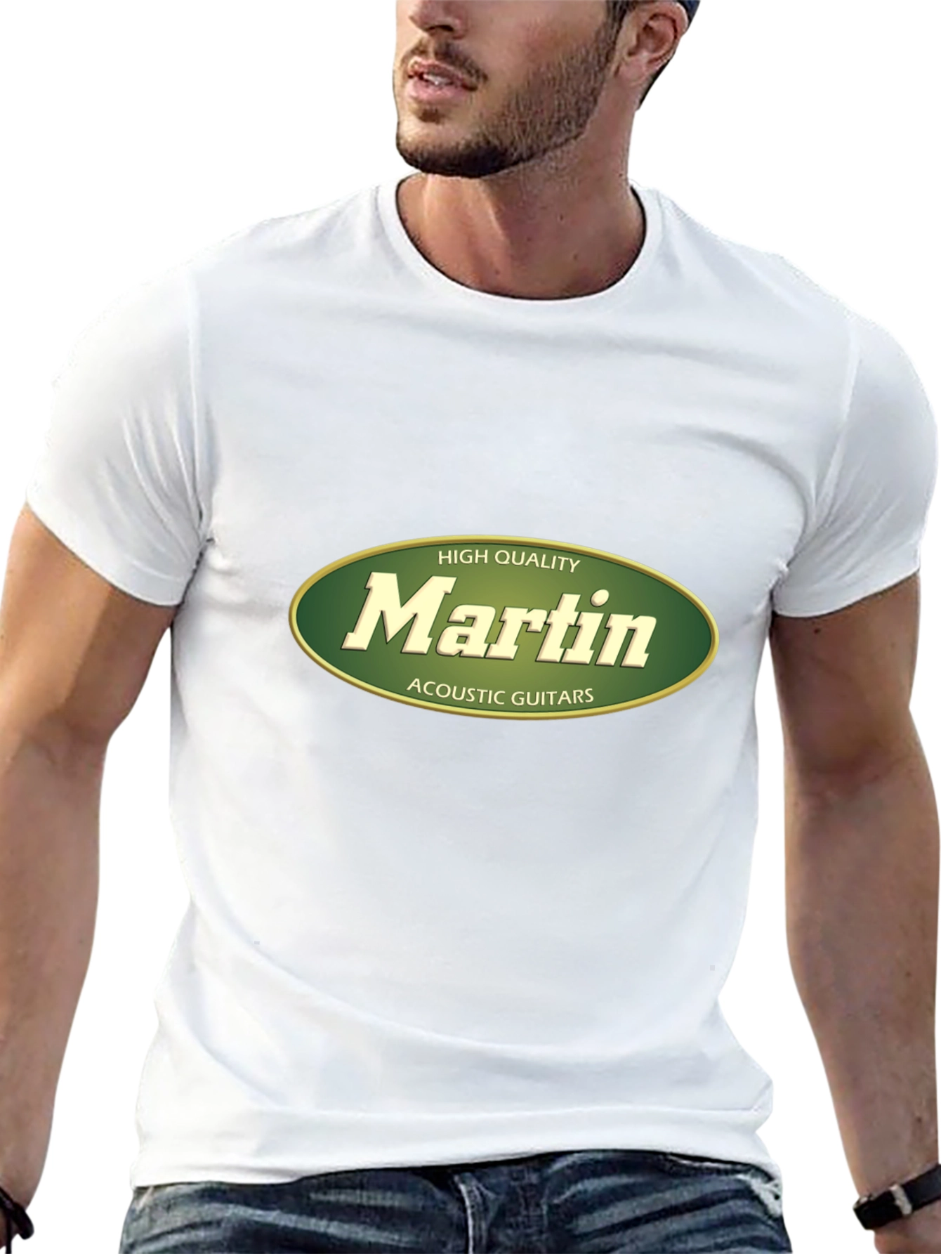 Martin Acoustic Guitars High Quality Black T-Shirt