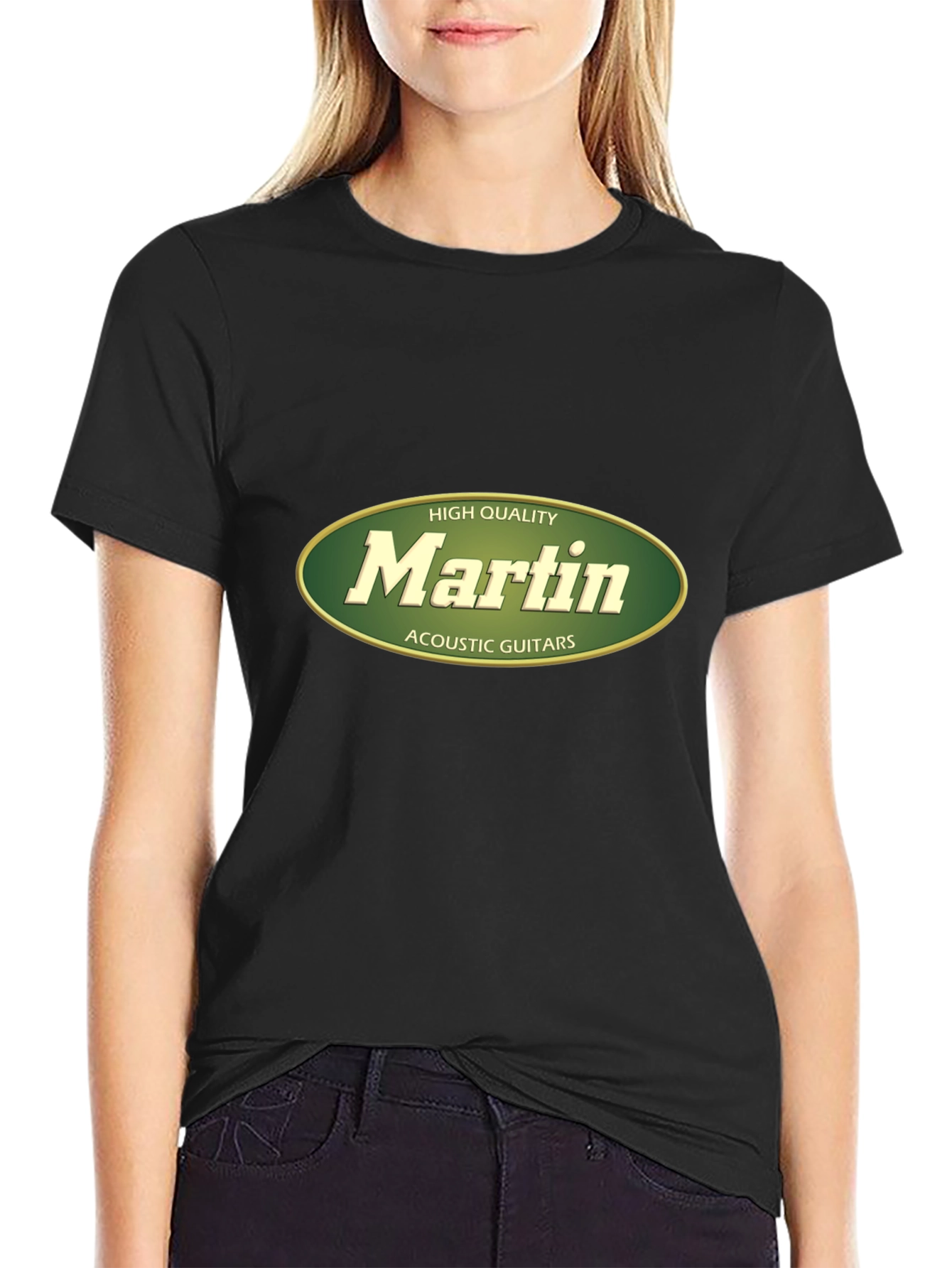 Martin Acoustic Guitars High Quality Black T-Shirt