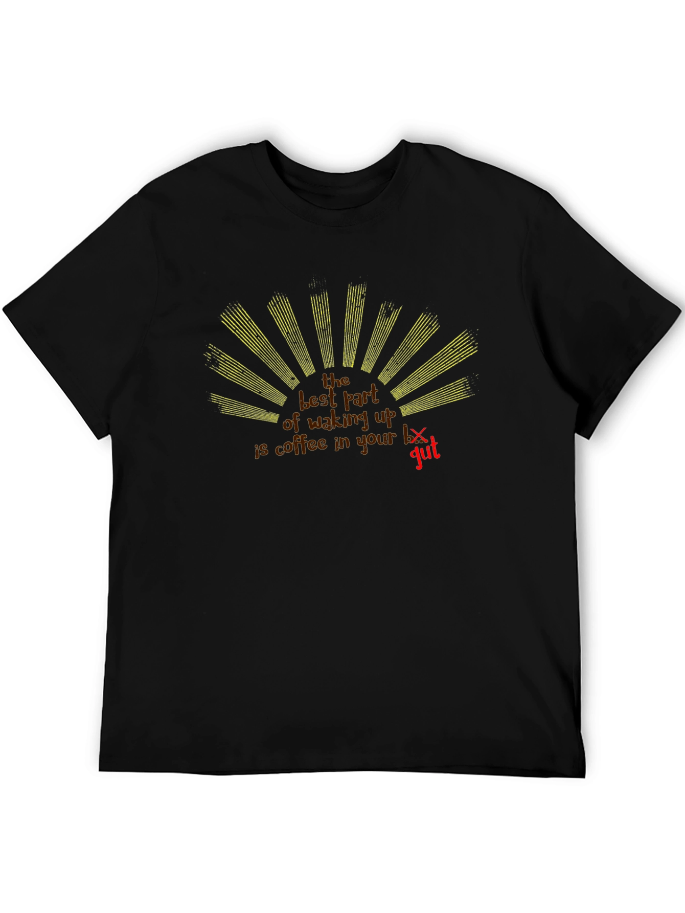 Coffee Gut T-Shirt - Black Tee with Funny Graphic