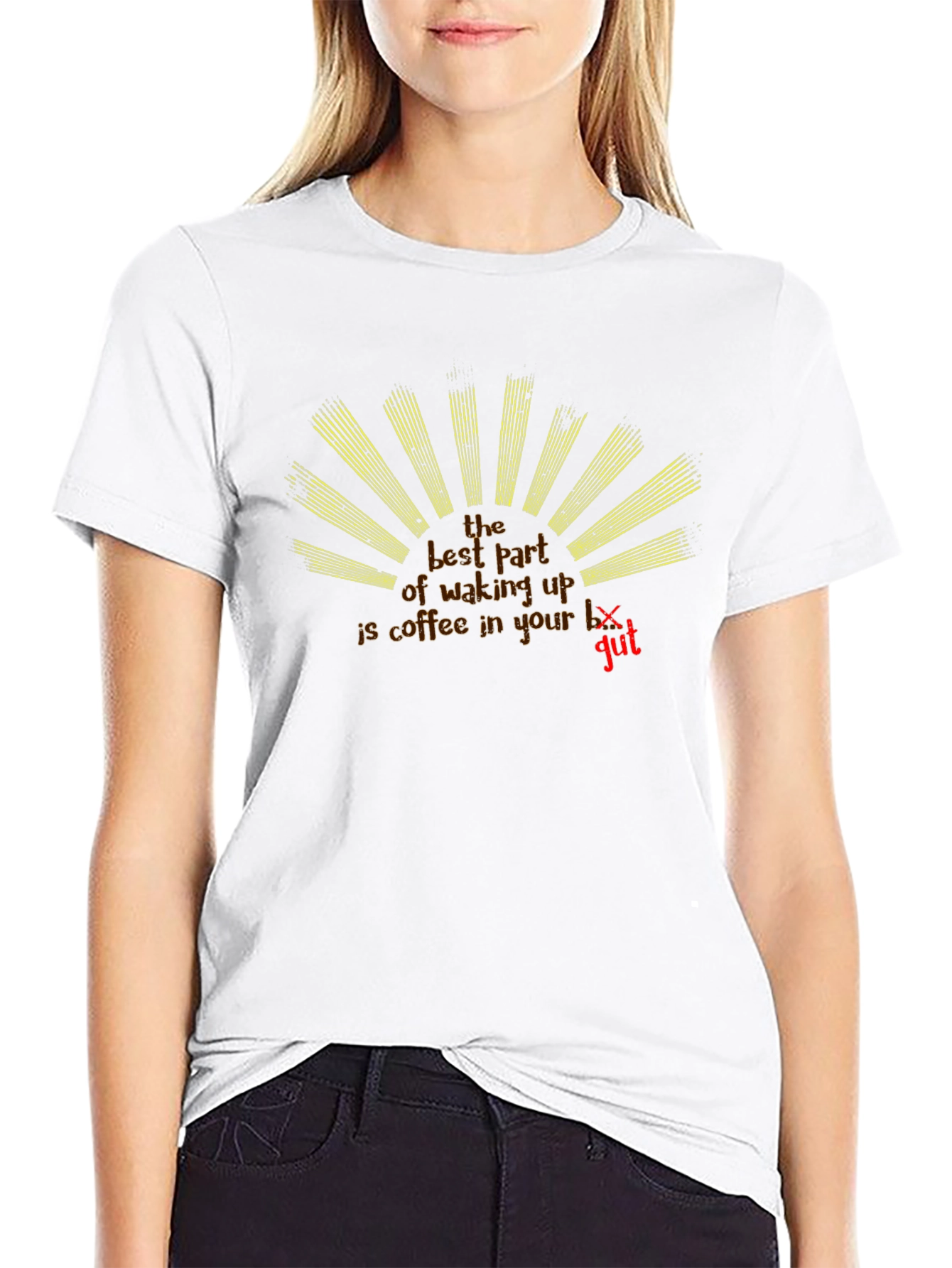 Coffee Gut T-Shirt - Black Tee with Funny Graphic