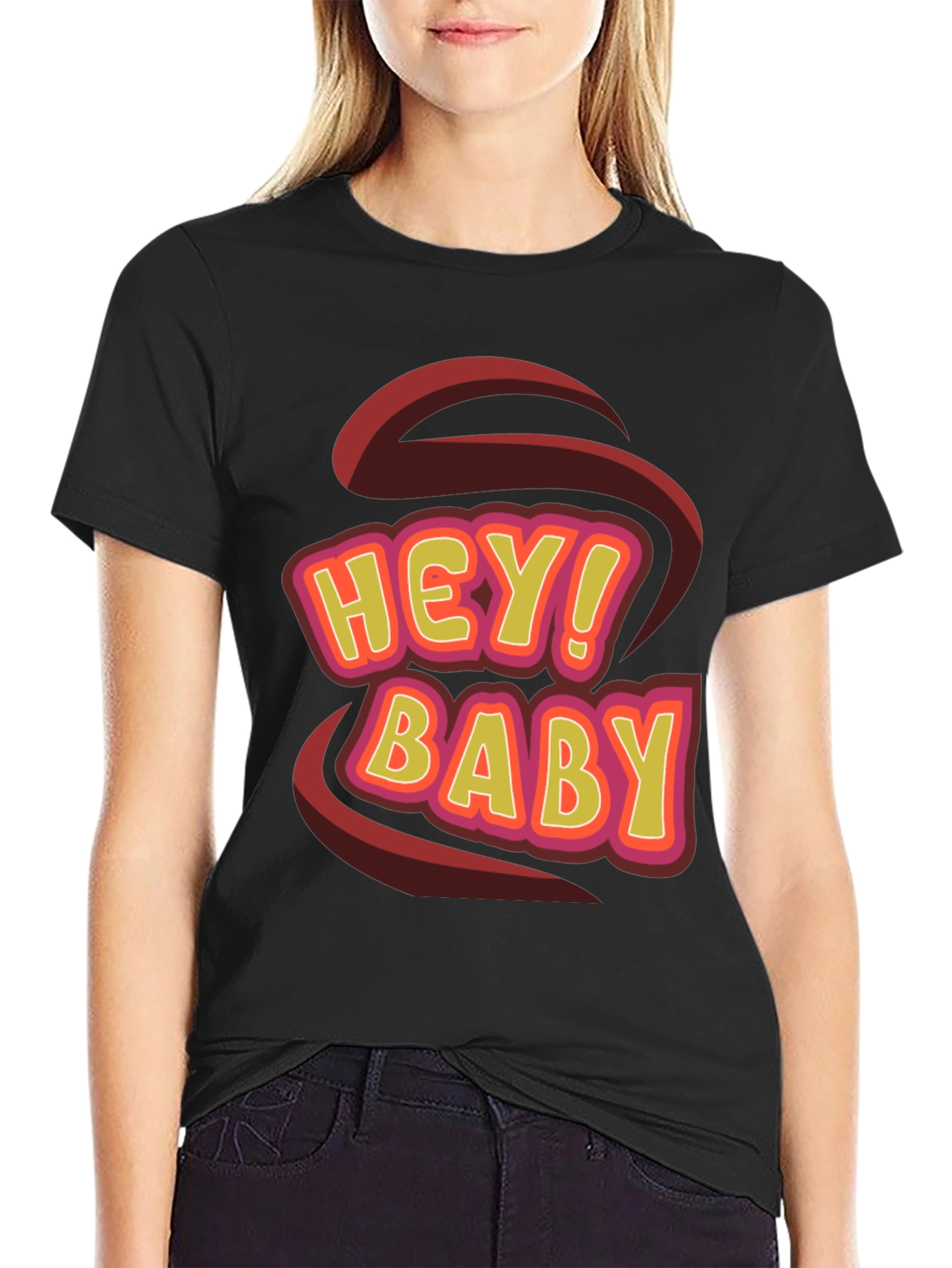 Hey! Baby Graphic T-Shirt - Fun Trendy Tee