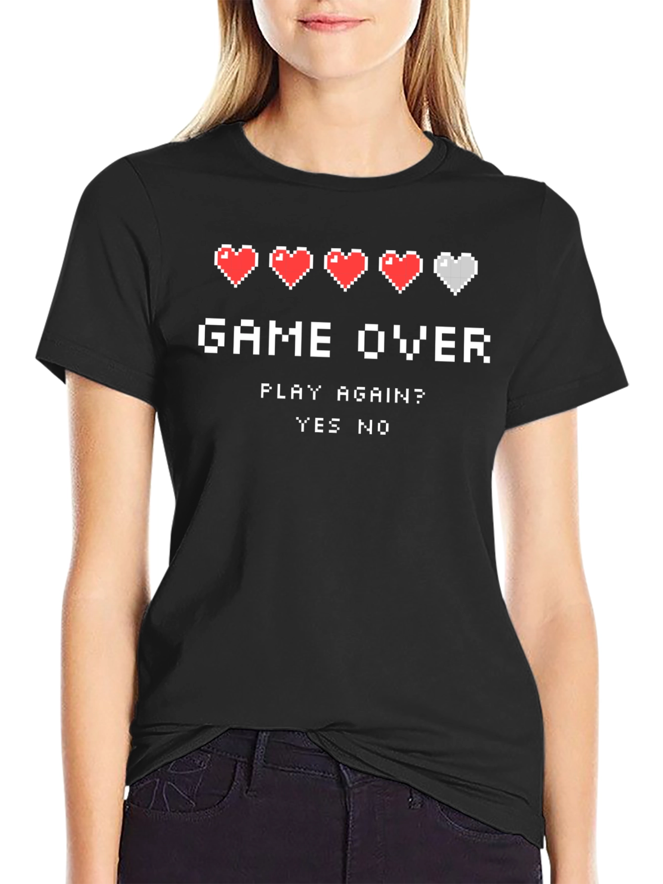 Game Over Pixel Art Graphic T-Shirt - Gamer Tee
