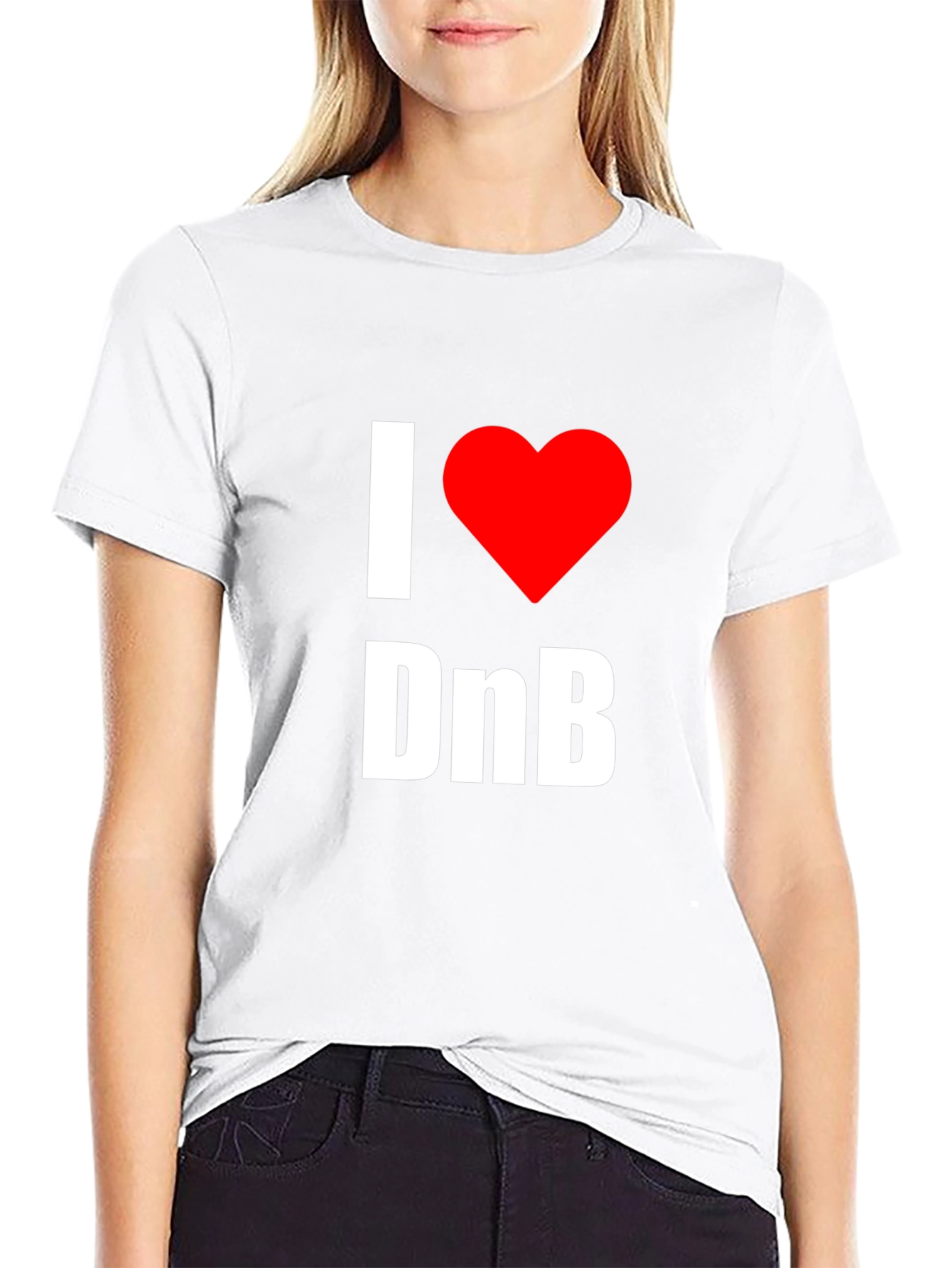 I Love DnB Graphic Tee - Music Lovers T-Shirt