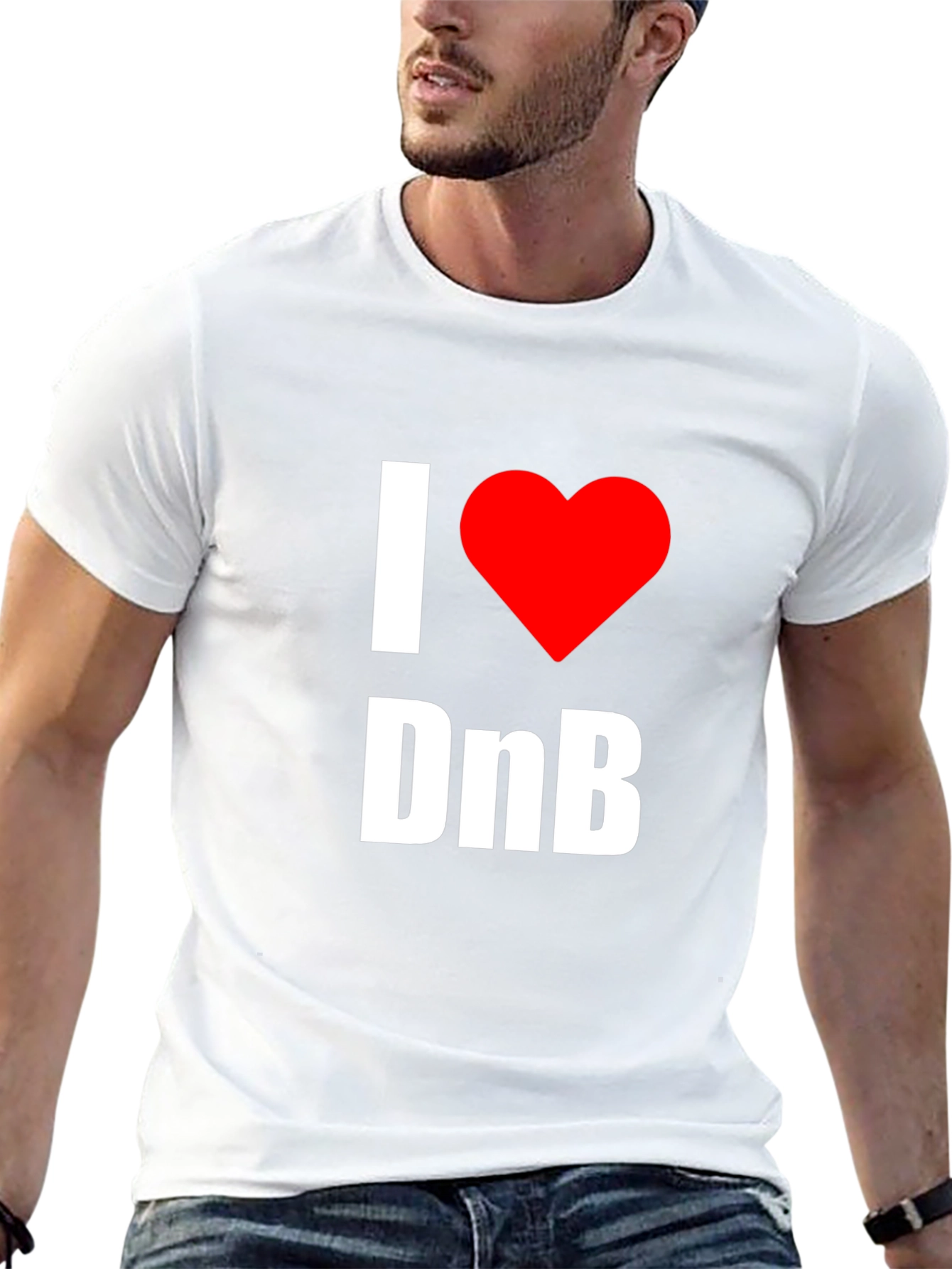 I Love DnB Graphic Tee - Music Lovers T-Shirt
