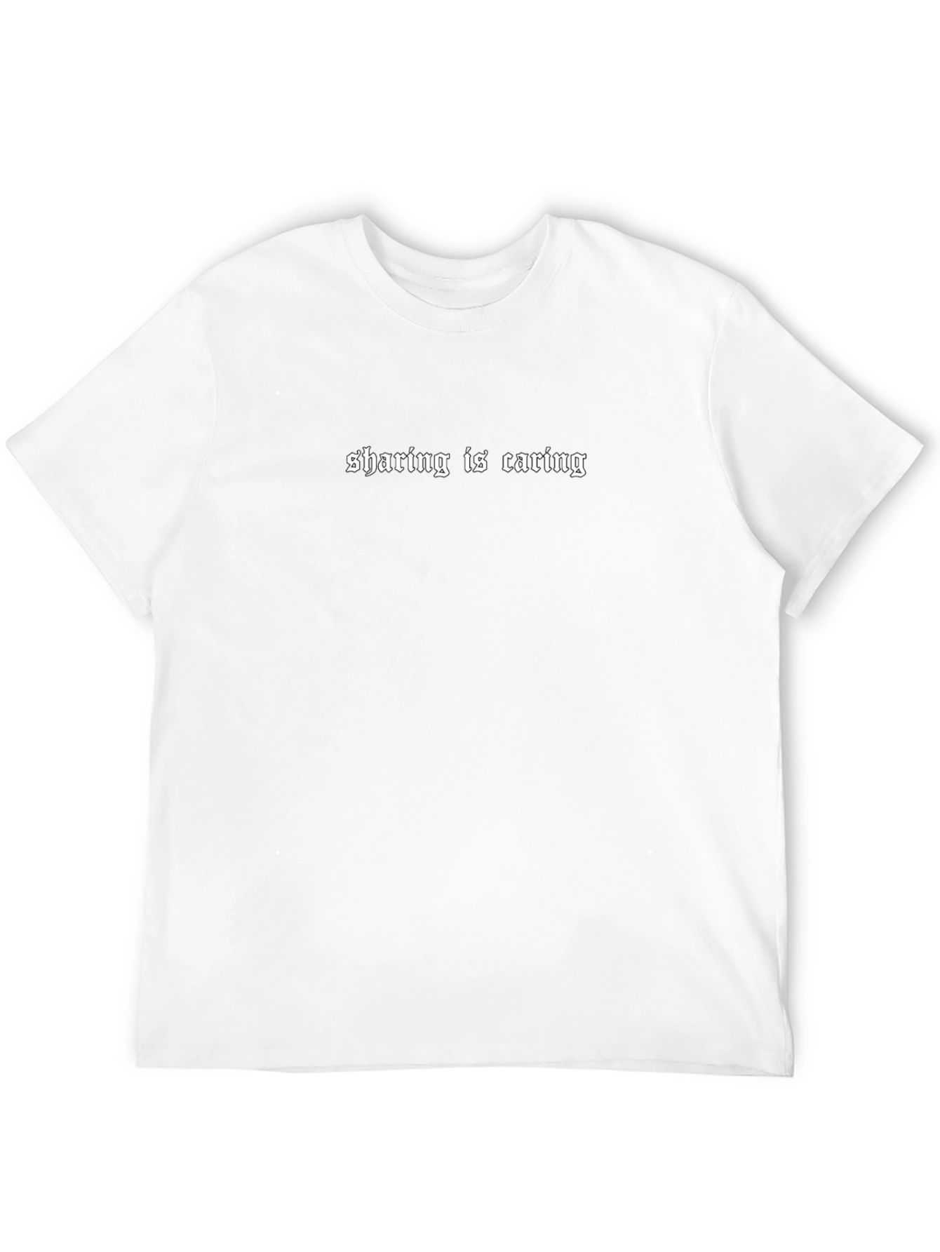 Sharing is Caring Gothic Style Black T-Shirt