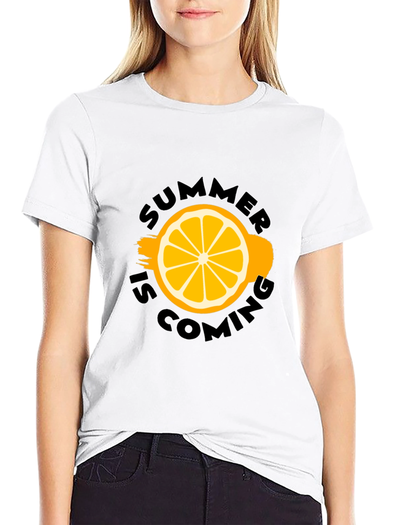 Summer Is Coming Black Graphic Tee