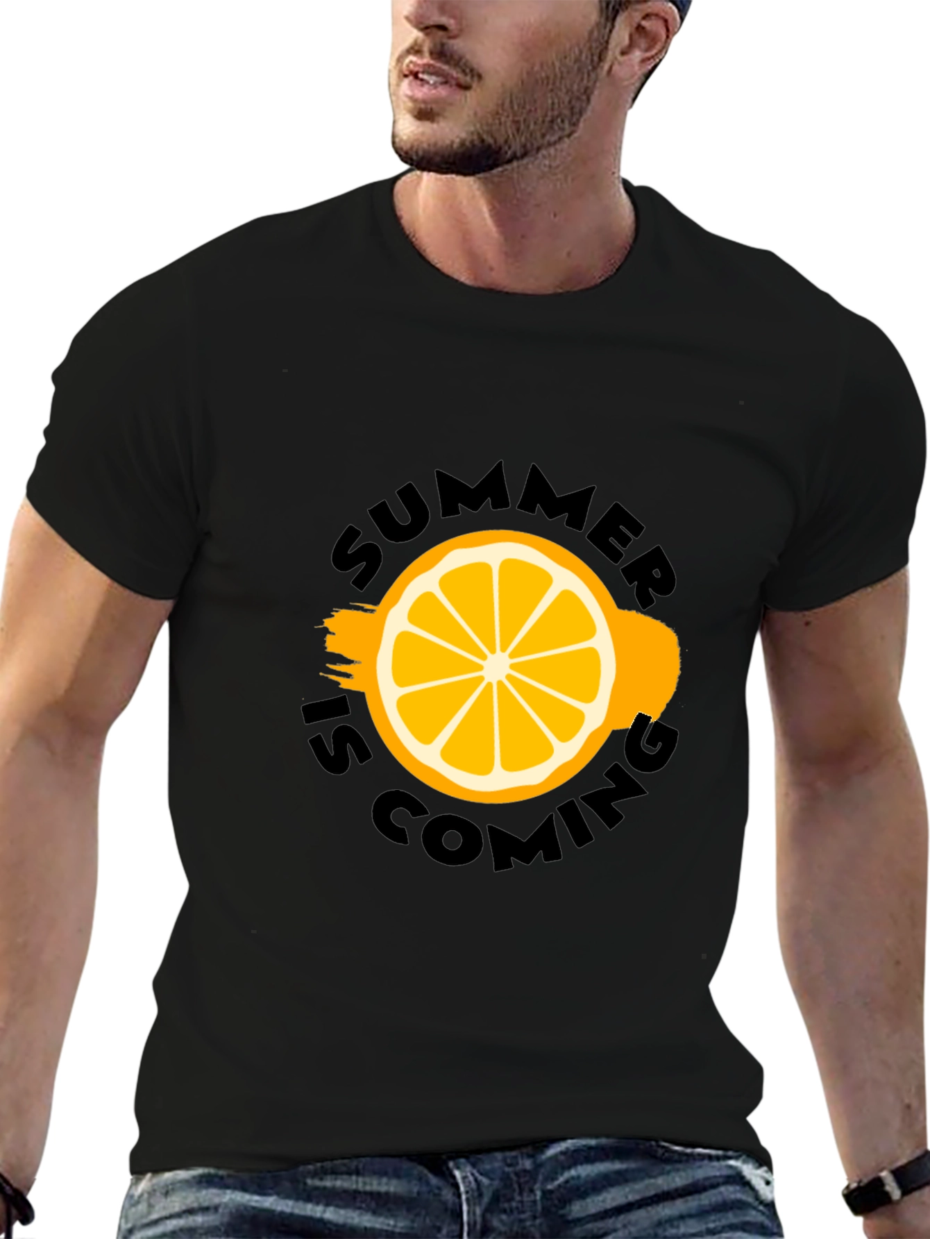 Summer Is Coming Black Graphic Tee