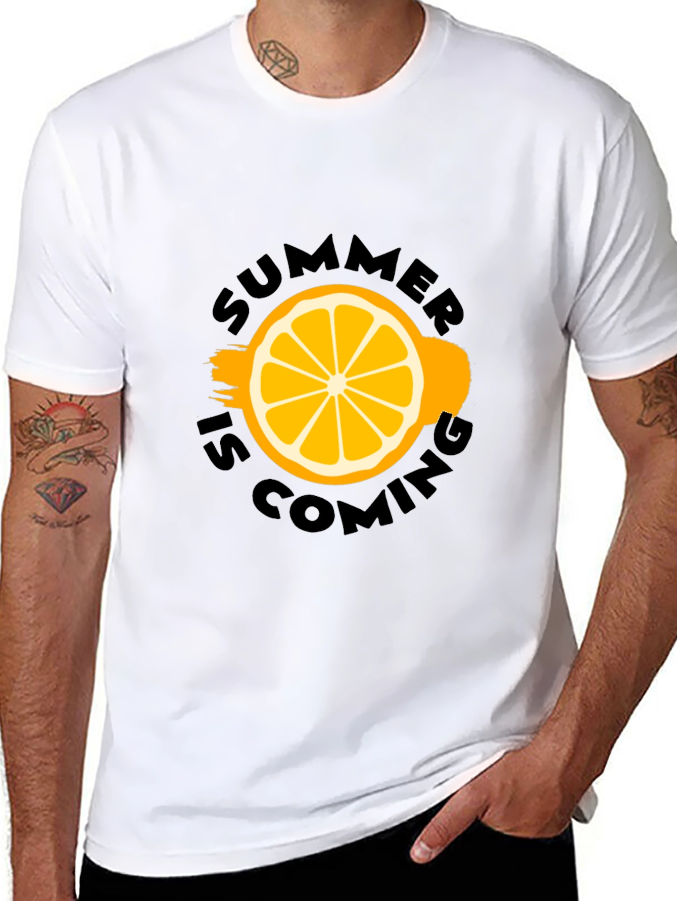 Summer Is Coming Black Graphic Tee