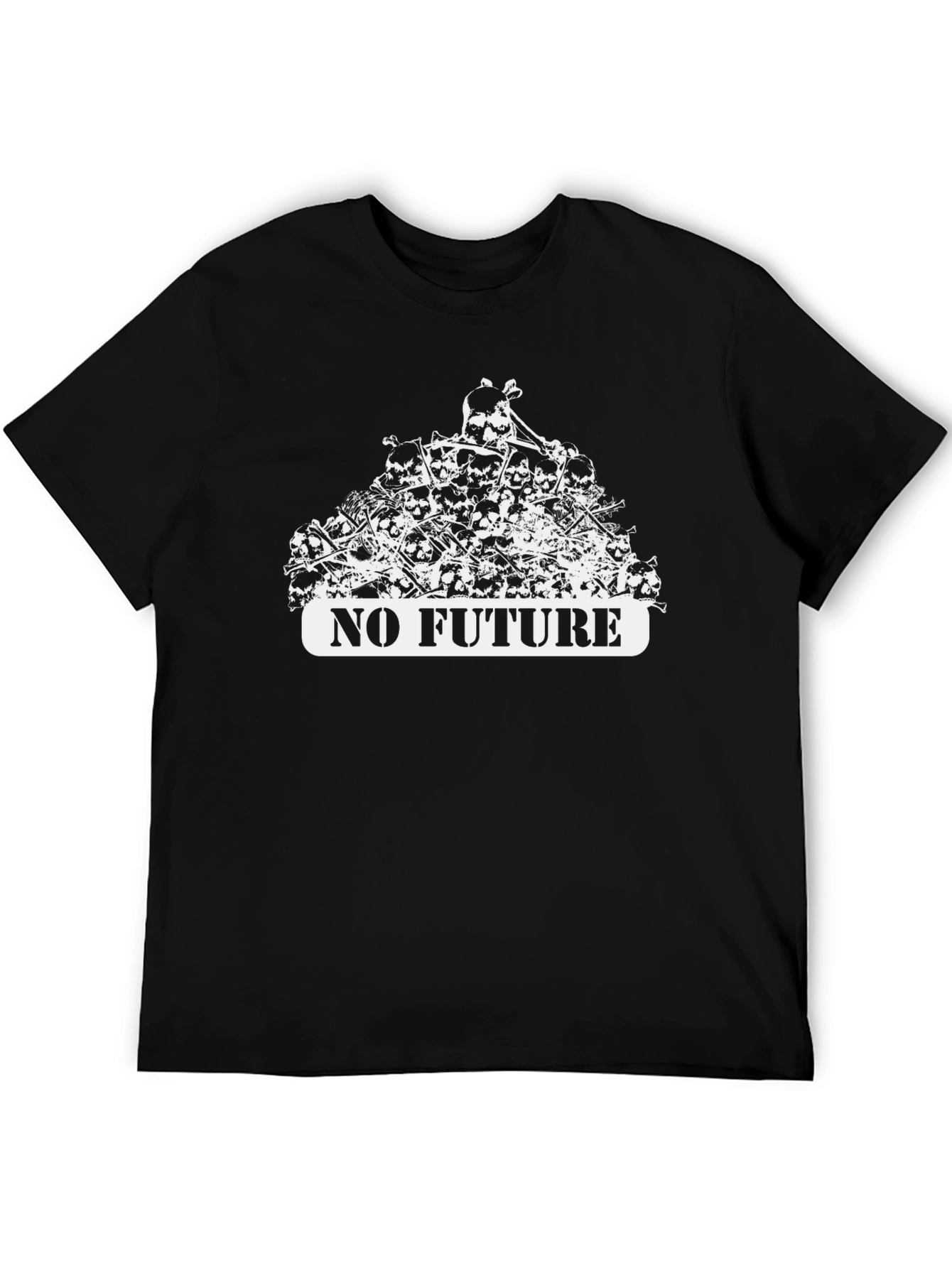No Future Skull Pile Graphic Tee - Edgy Streetwear