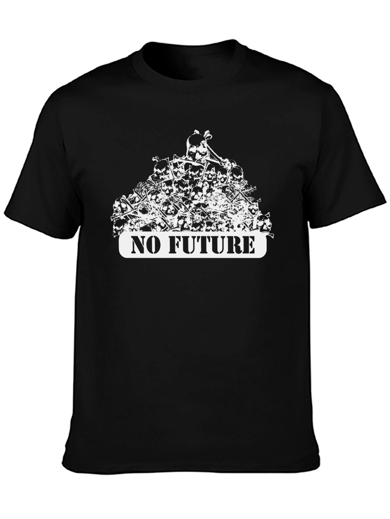 No Future Skull Pile Graphic Tee - Edgy Streetwear