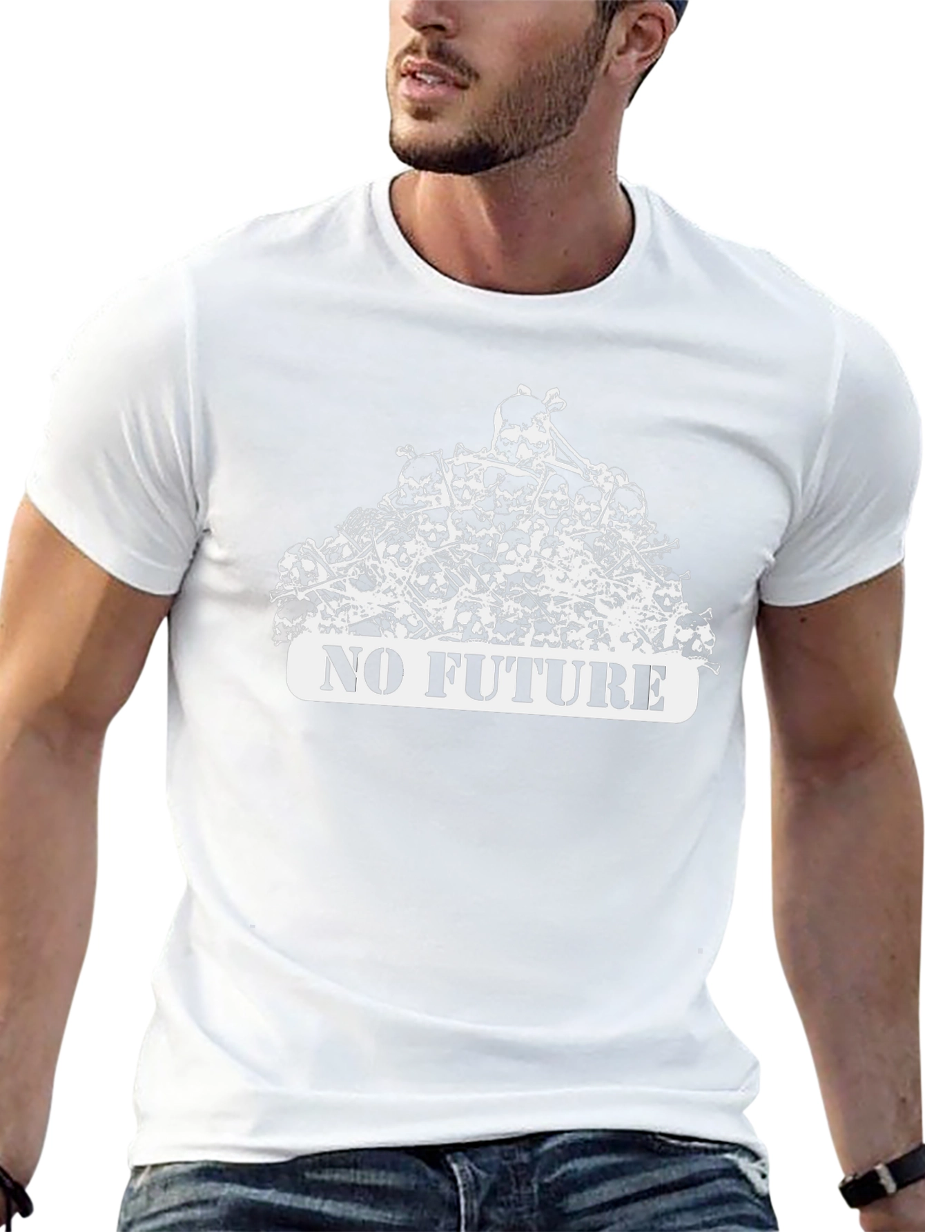 No Future Skull Pile Graphic Tee - Edgy Streetwear