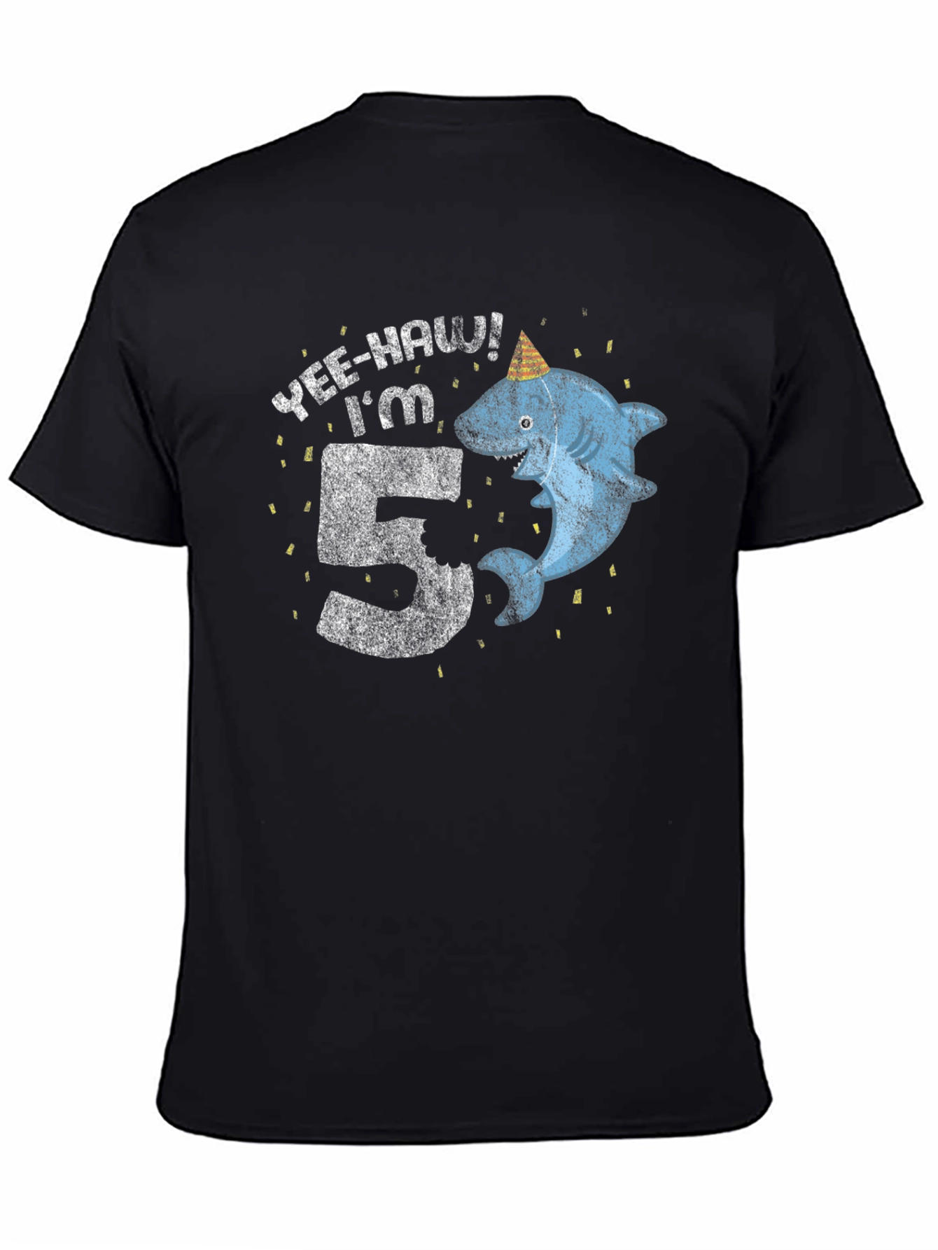 Yee-Haw Im 5 Shark Birthday Tee