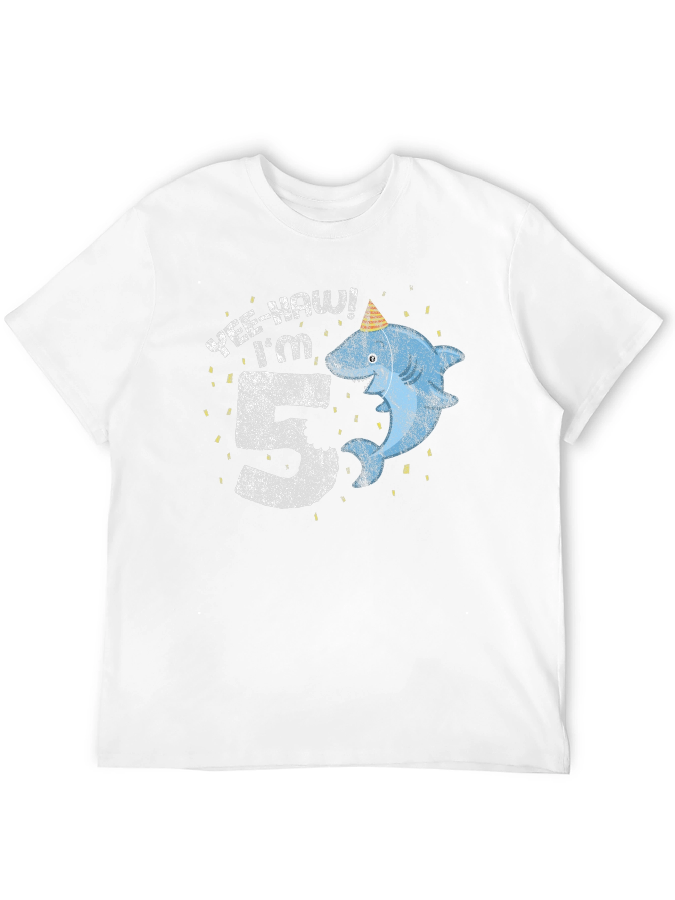 Yee-Haw Im 5 Shark Birthday Tee