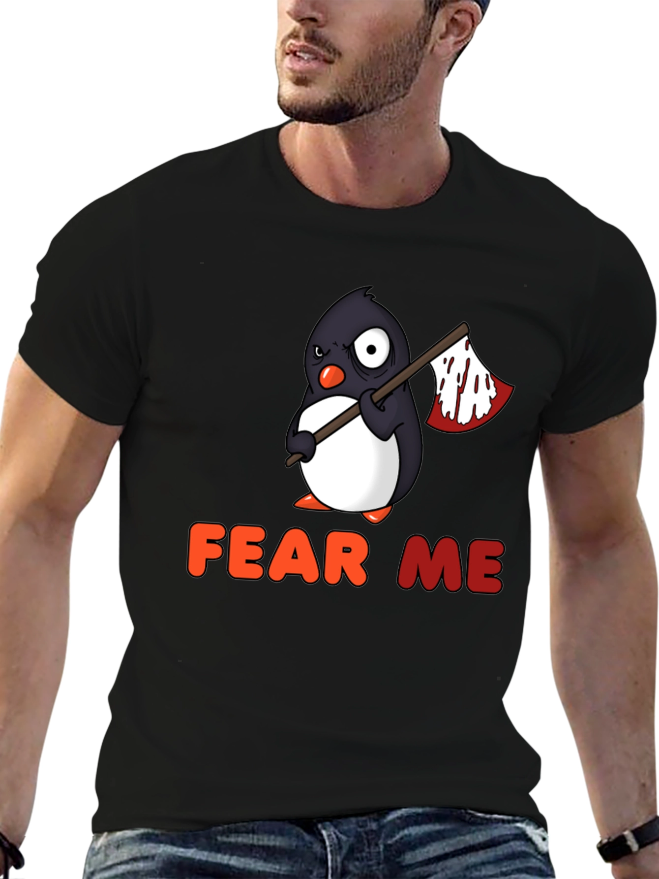 Fear Me Penguin Graphic T-Shirt