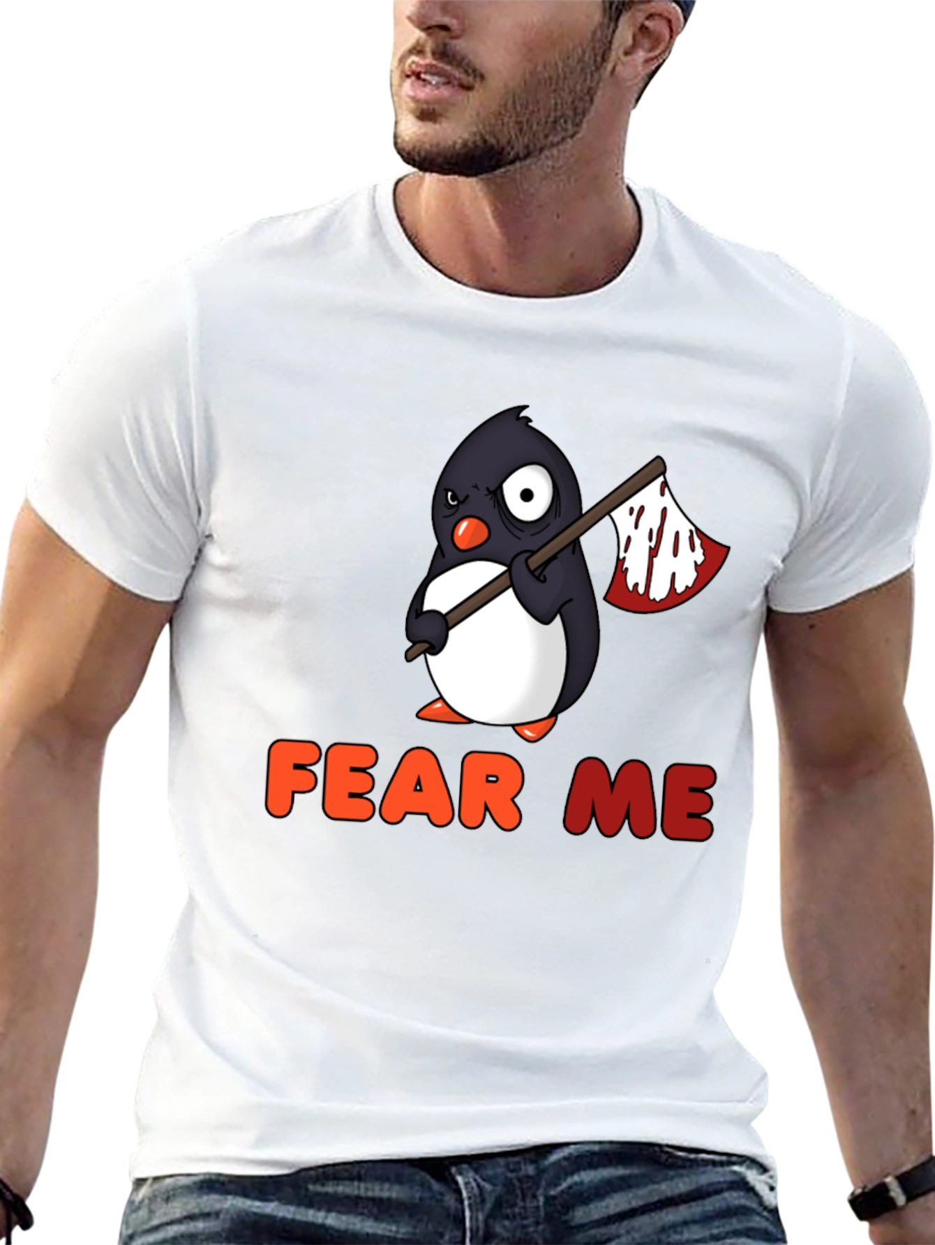 Fear Me Penguin Graphic T-Shirt
