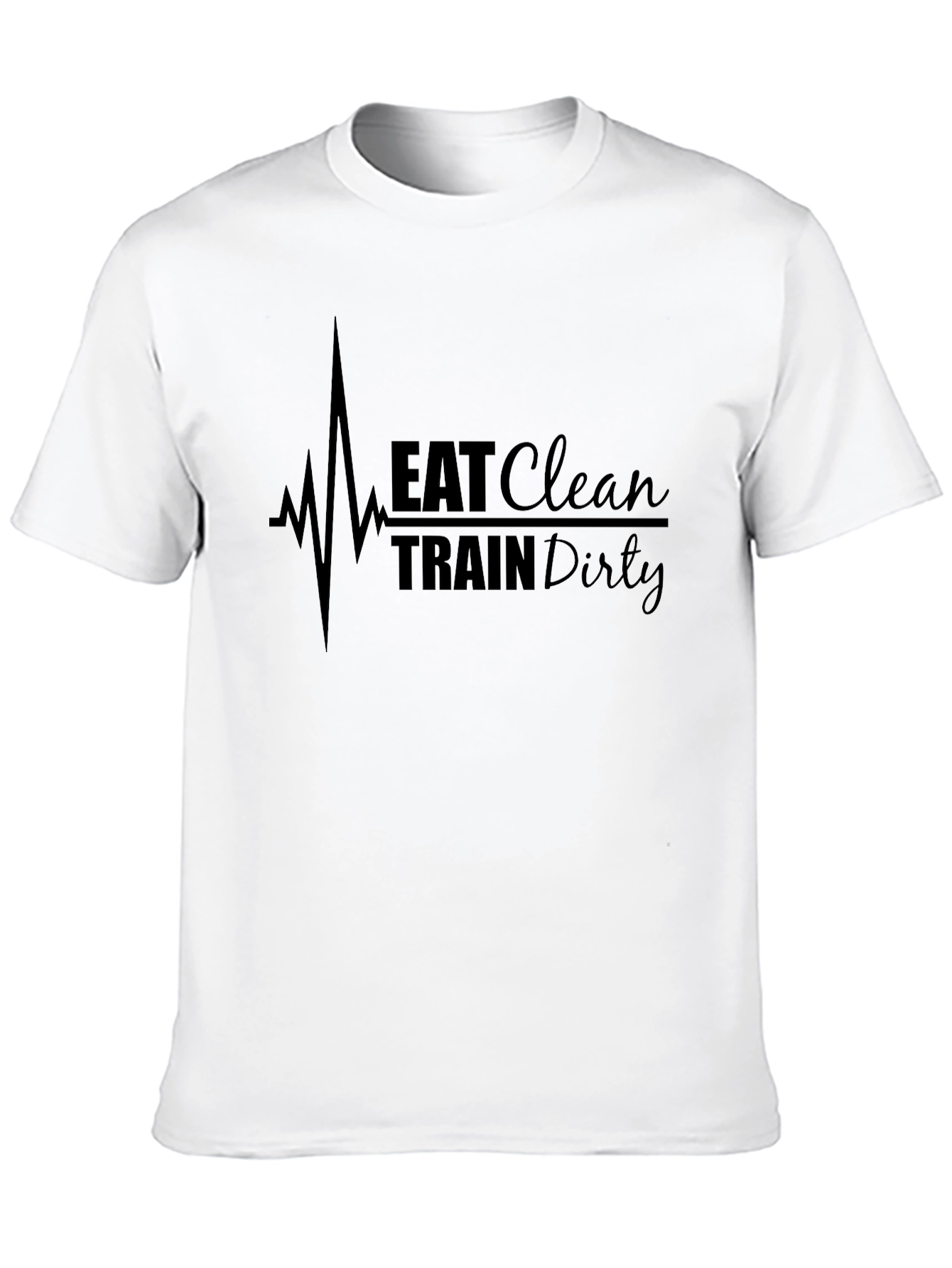Eat Clean Train Dirty Graphic Tee - Black
