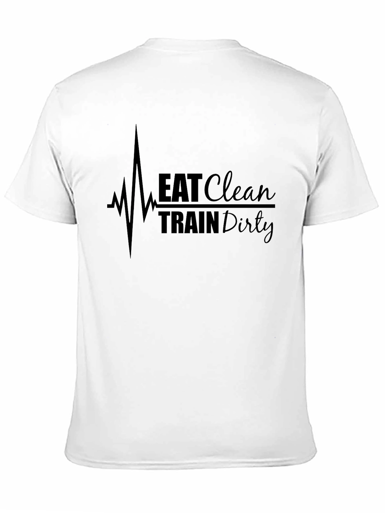Eat Clean Train Dirty Graphic Tee - Black