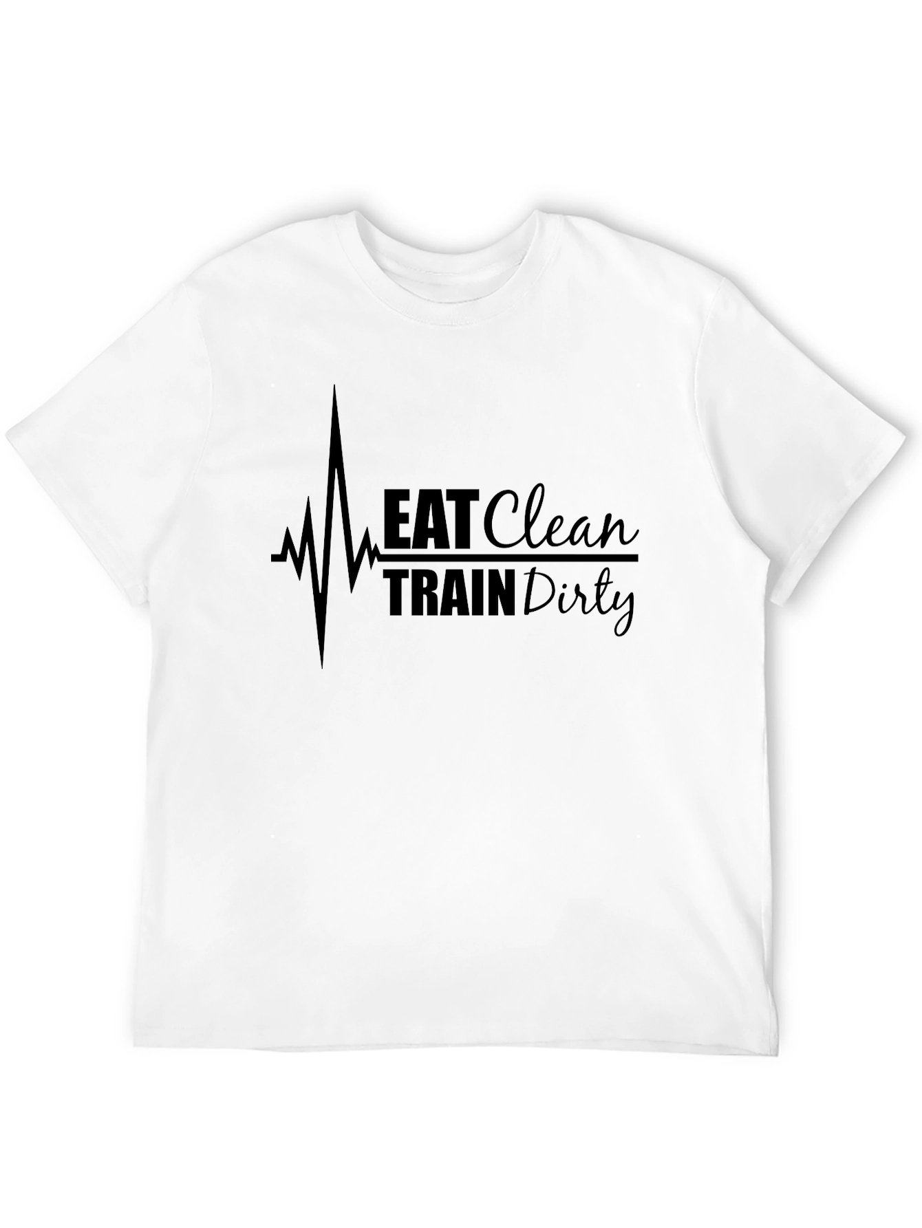 Eat Clean Train Dirty Graphic Tee - Black