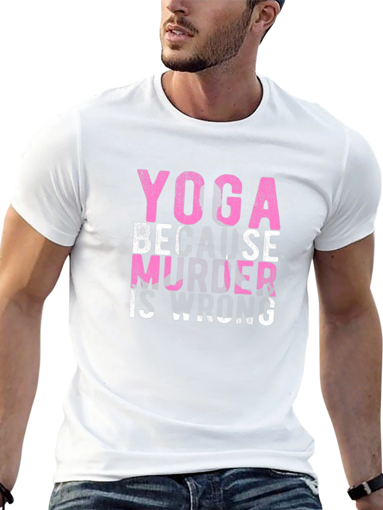 Yoga Because Murder is Wrong Graphic T-Shirt