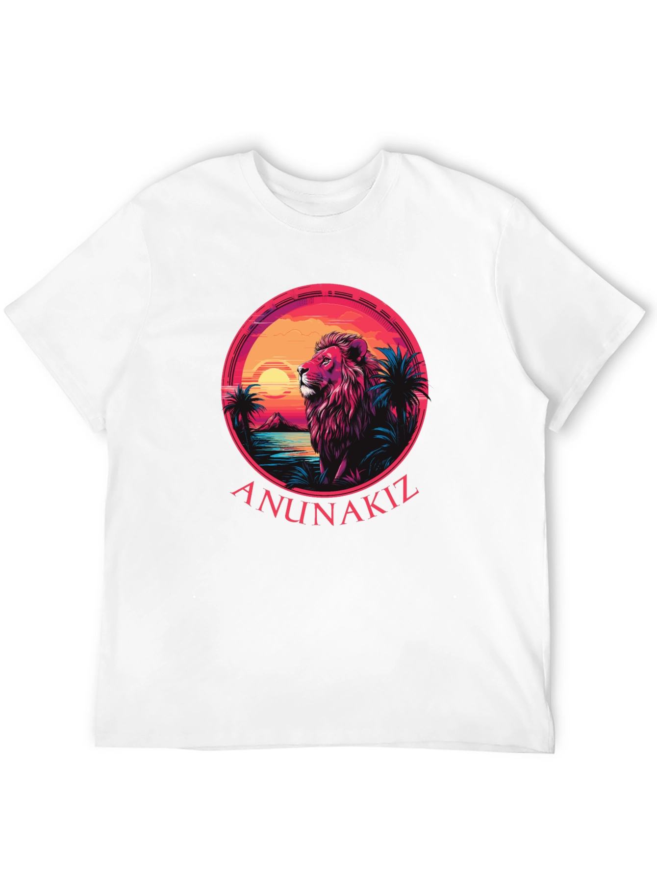 Lion Sunset Graphic Tee - Anunakiz Design