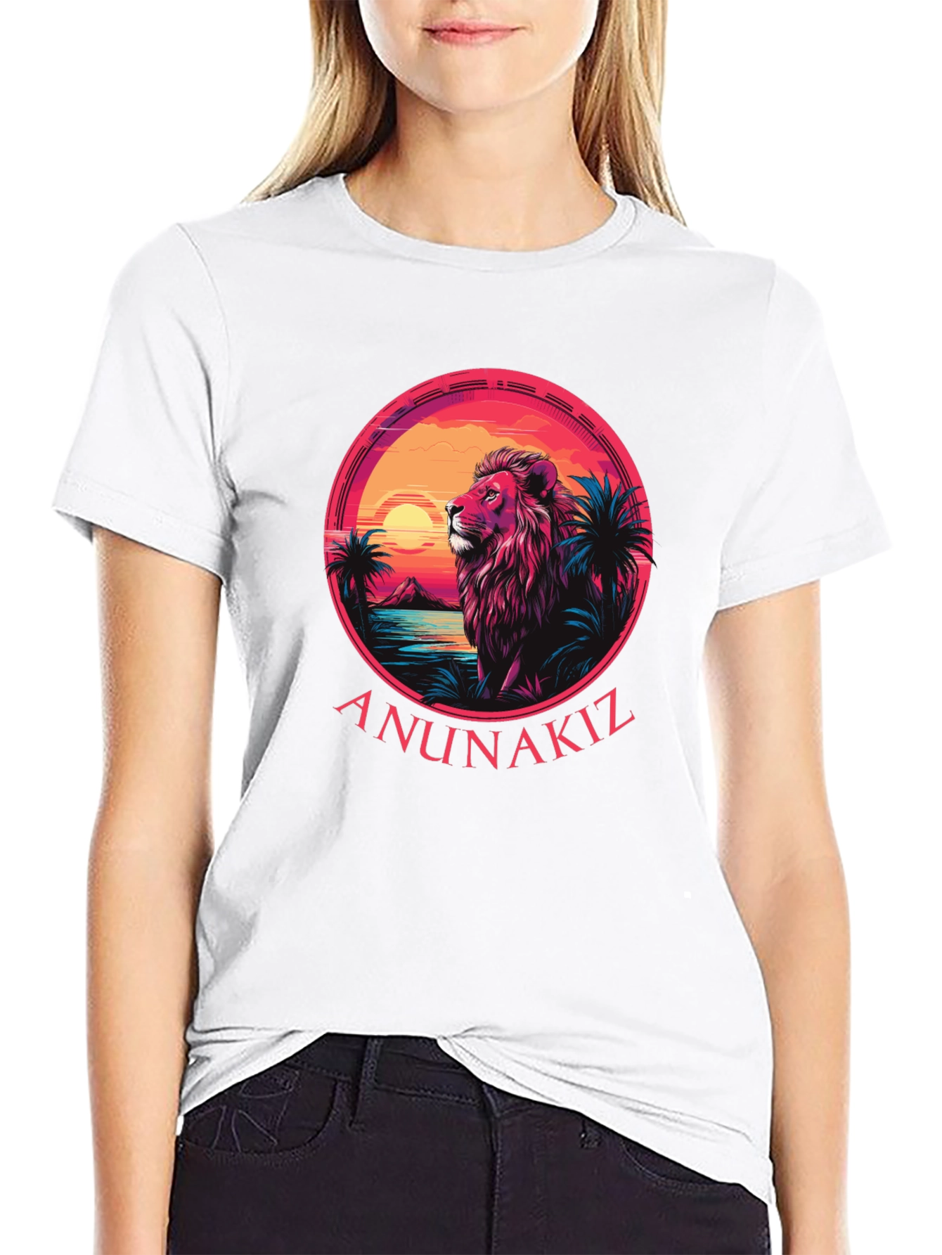 Lion Sunset Graphic Tee - Anunakiz Design