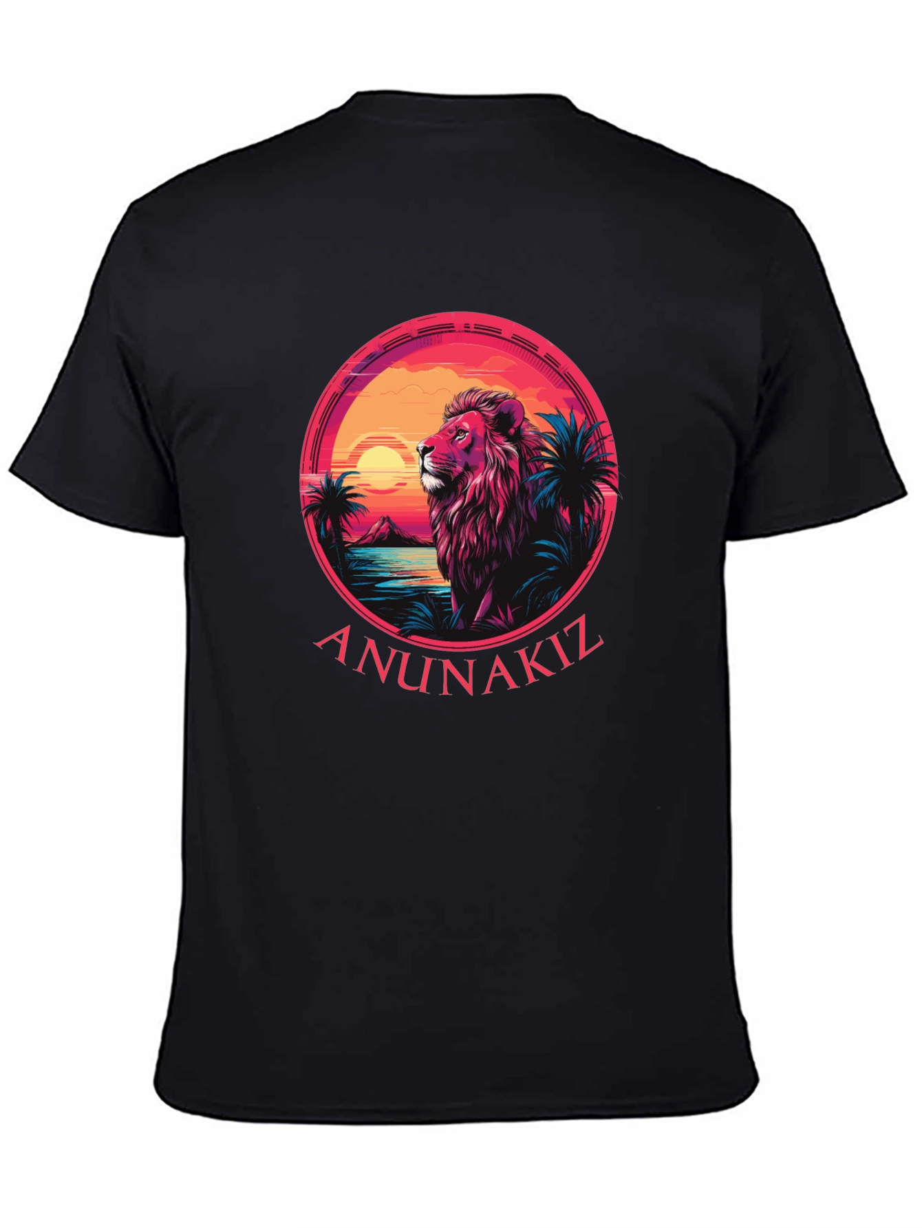 Lion Sunset Graphic Tee - Anunakiz Design