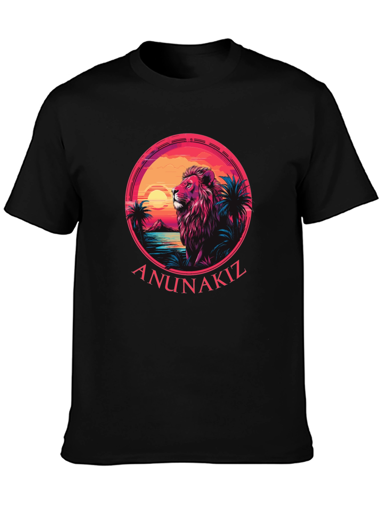 Lion Sunset Graphic Tee - Anunakiz Design
