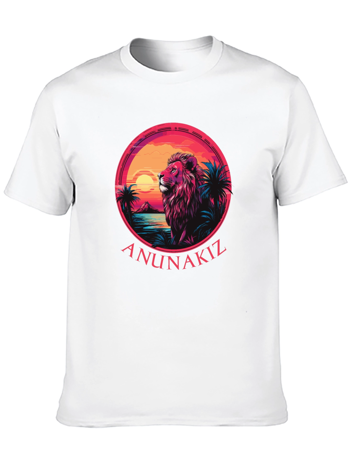 Lion Sunset Graphic Tee - Anunakiz Design