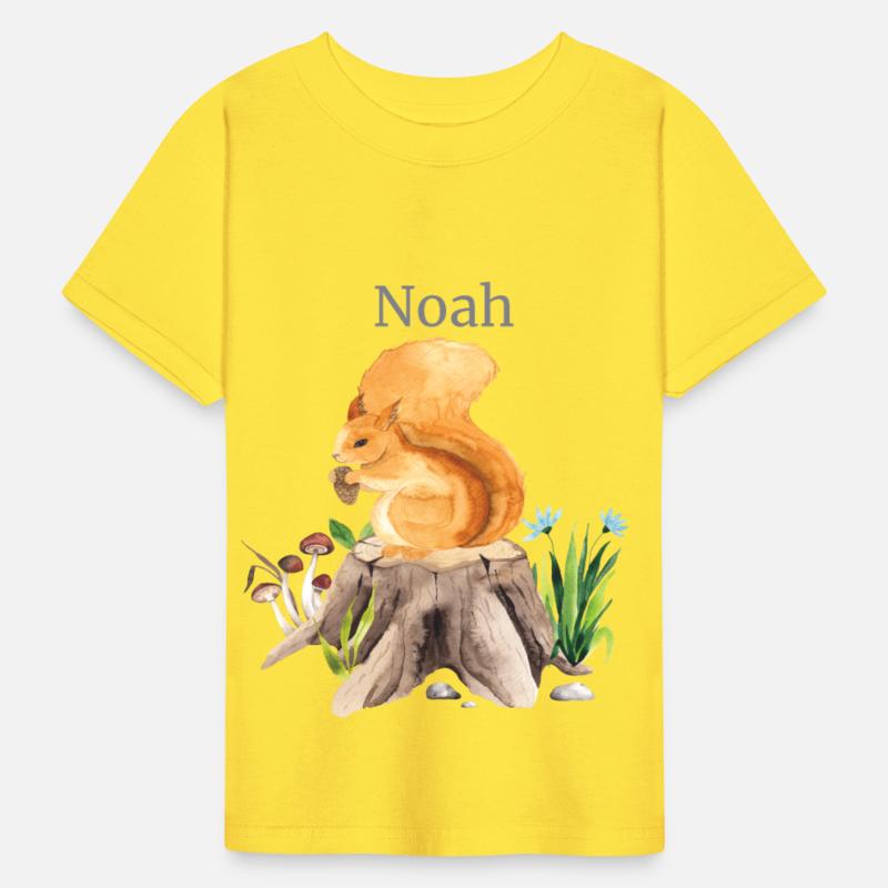Waldtier Squirrel Flowers Name Noah