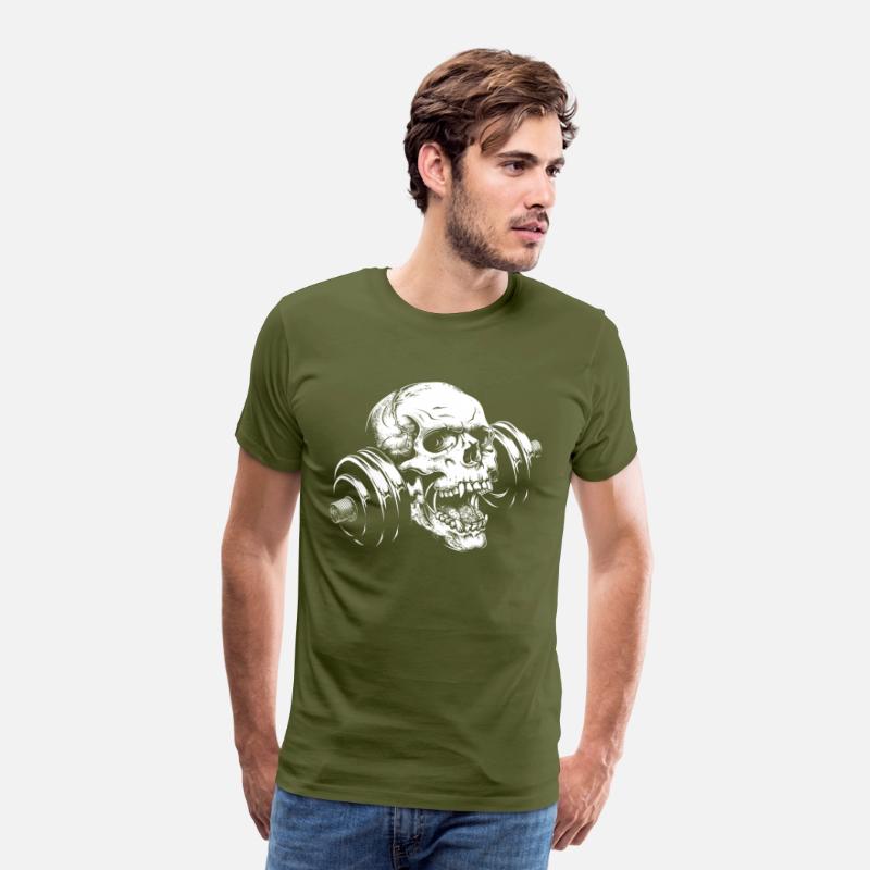 Weight Lifting Skull Kettlebell Gym Motivational