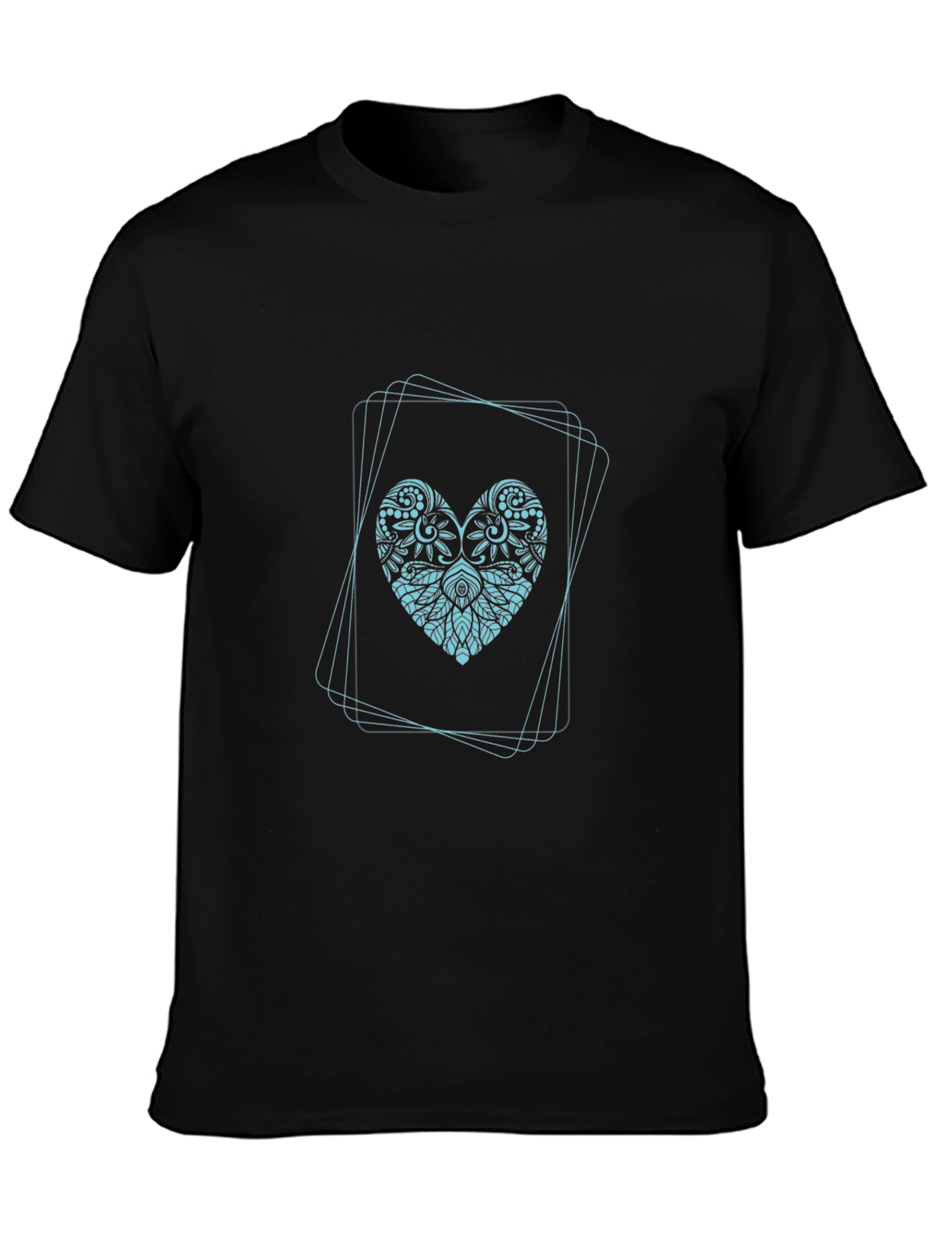 Heart Mandala Tee - Stylish Graphic Print T-Shirt