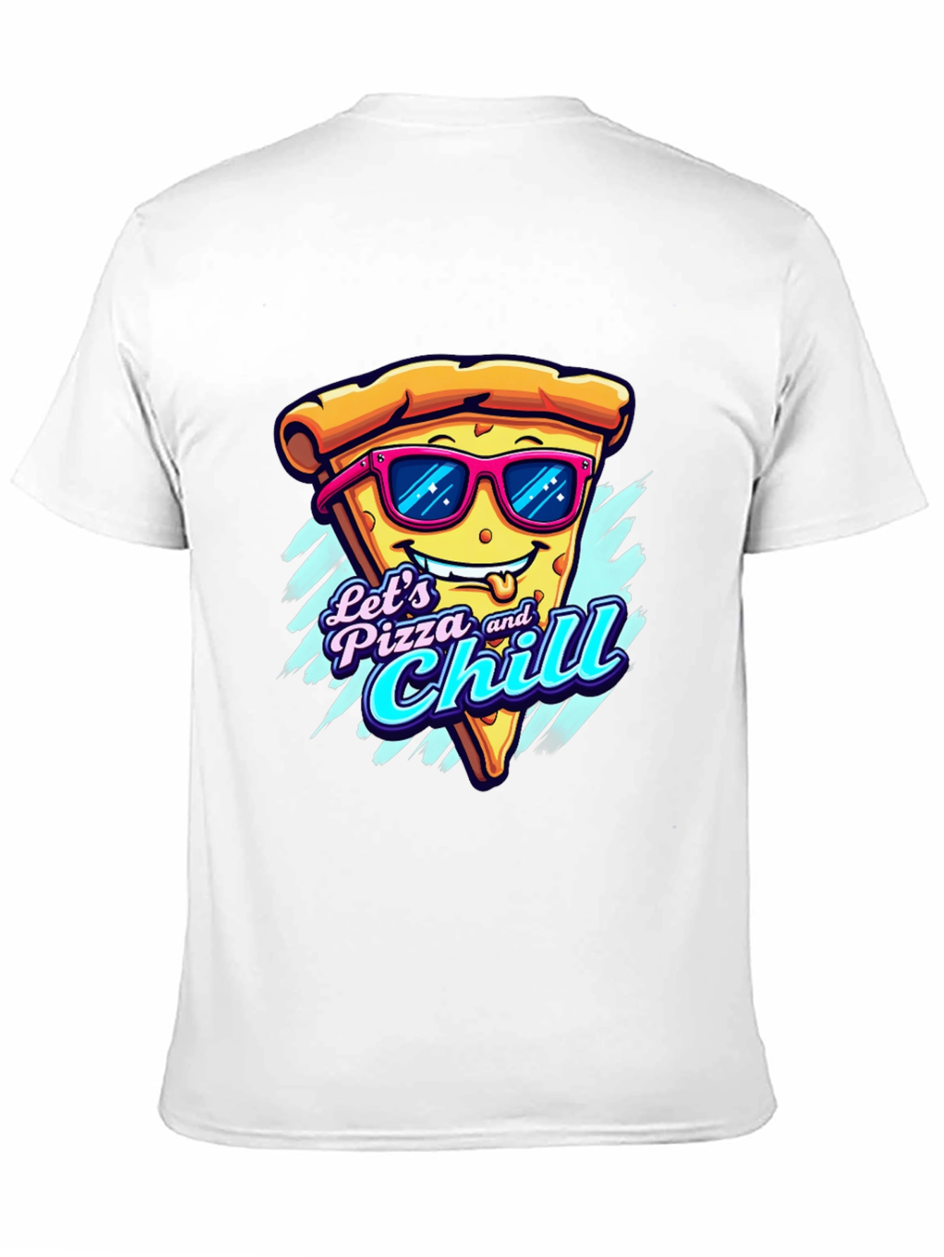 Lets Pizza and Chill Funny Graphic Tee