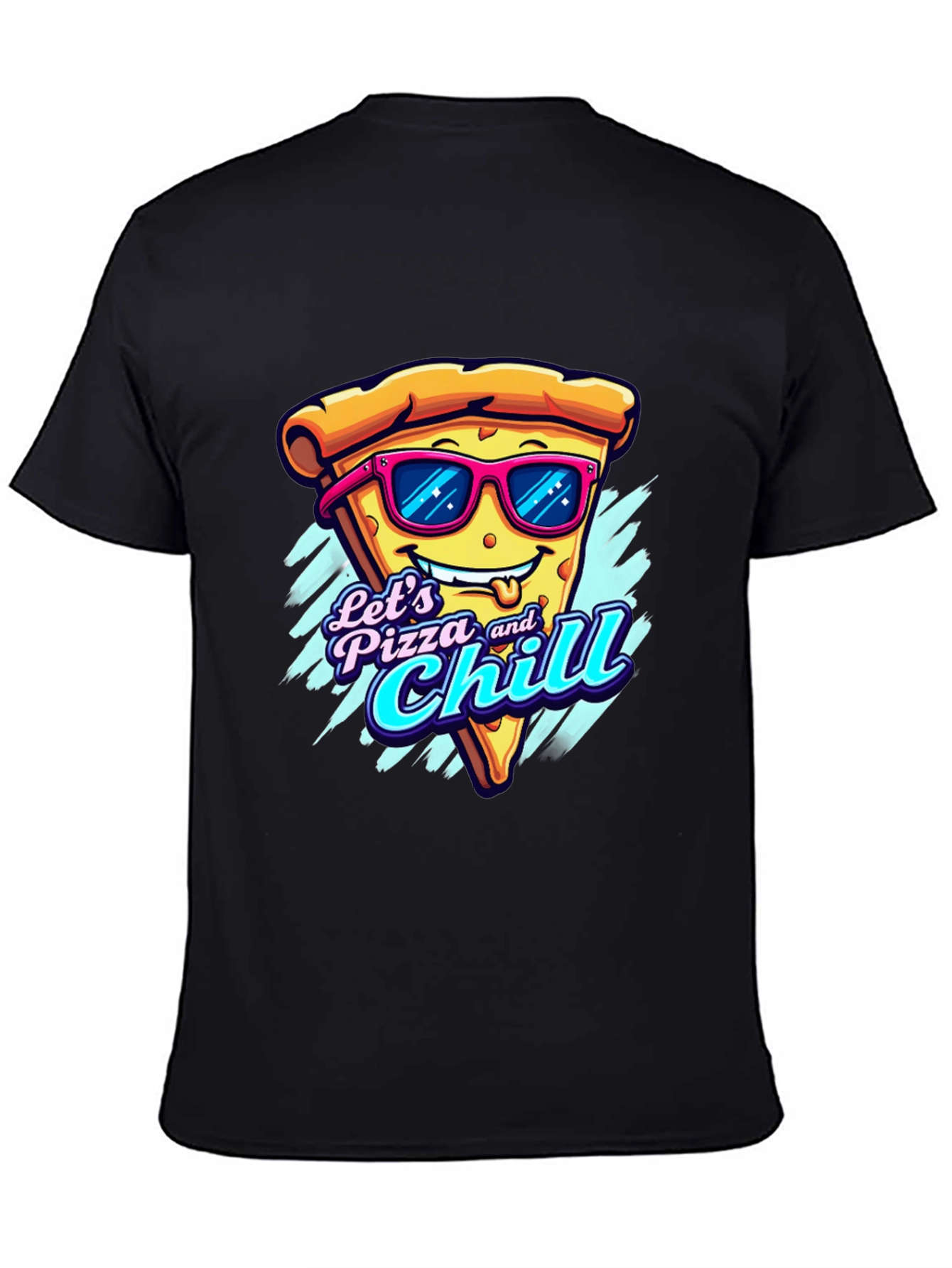 Lets Pizza and Chill Funny Graphic Tee