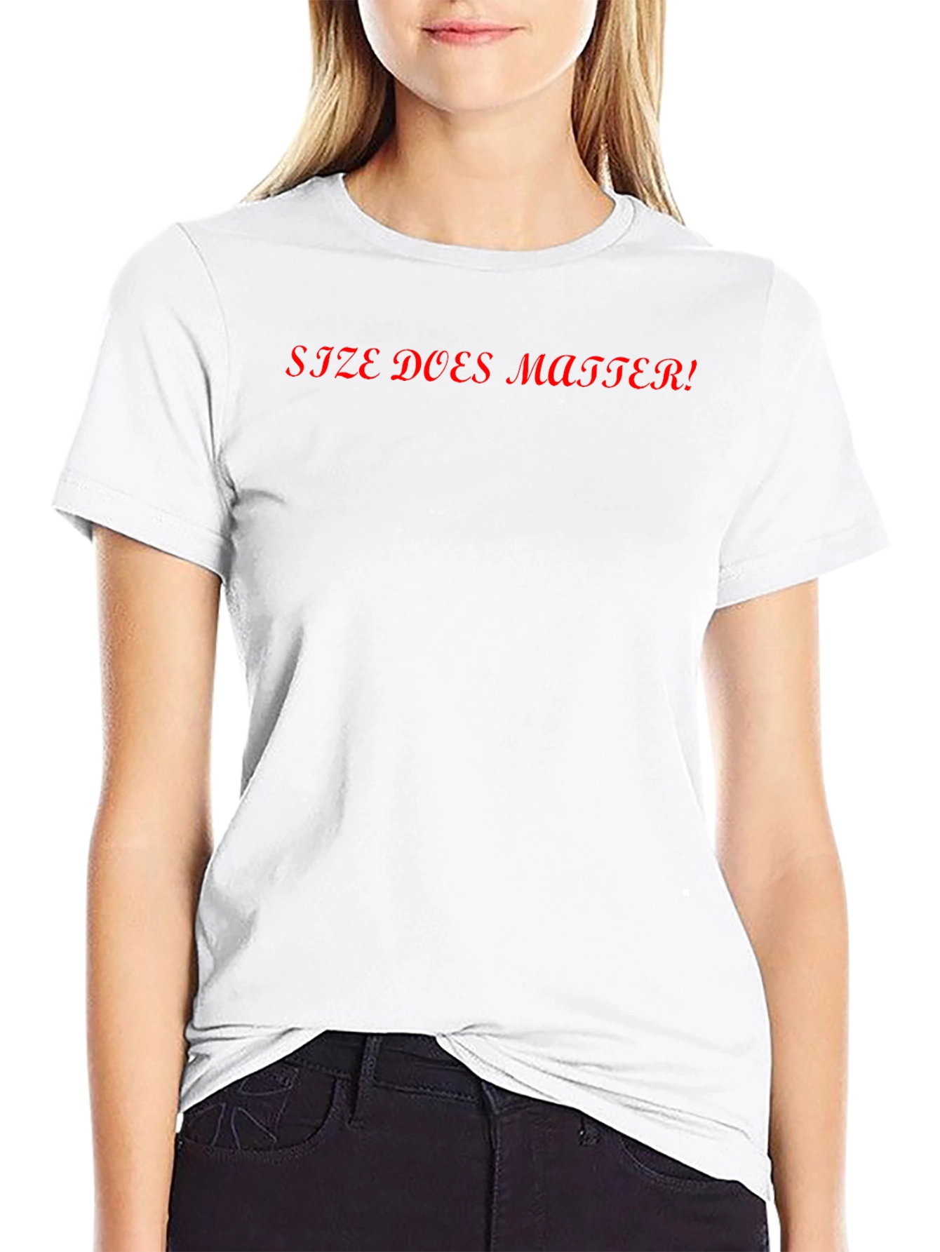 Size Does Matter Black Graphic Tee