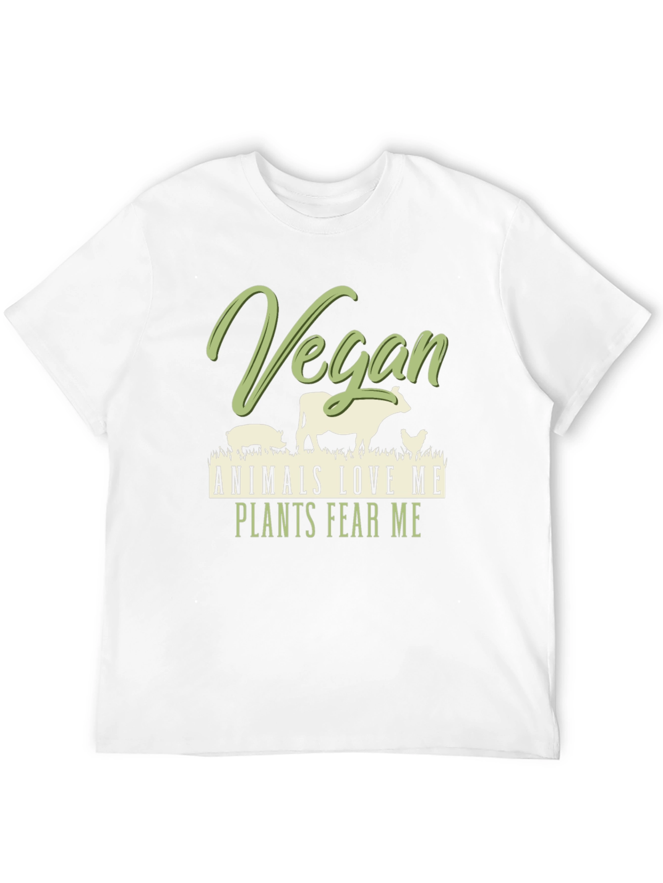 Vegan Animals Love Me Plants Fear Me T-Shirt