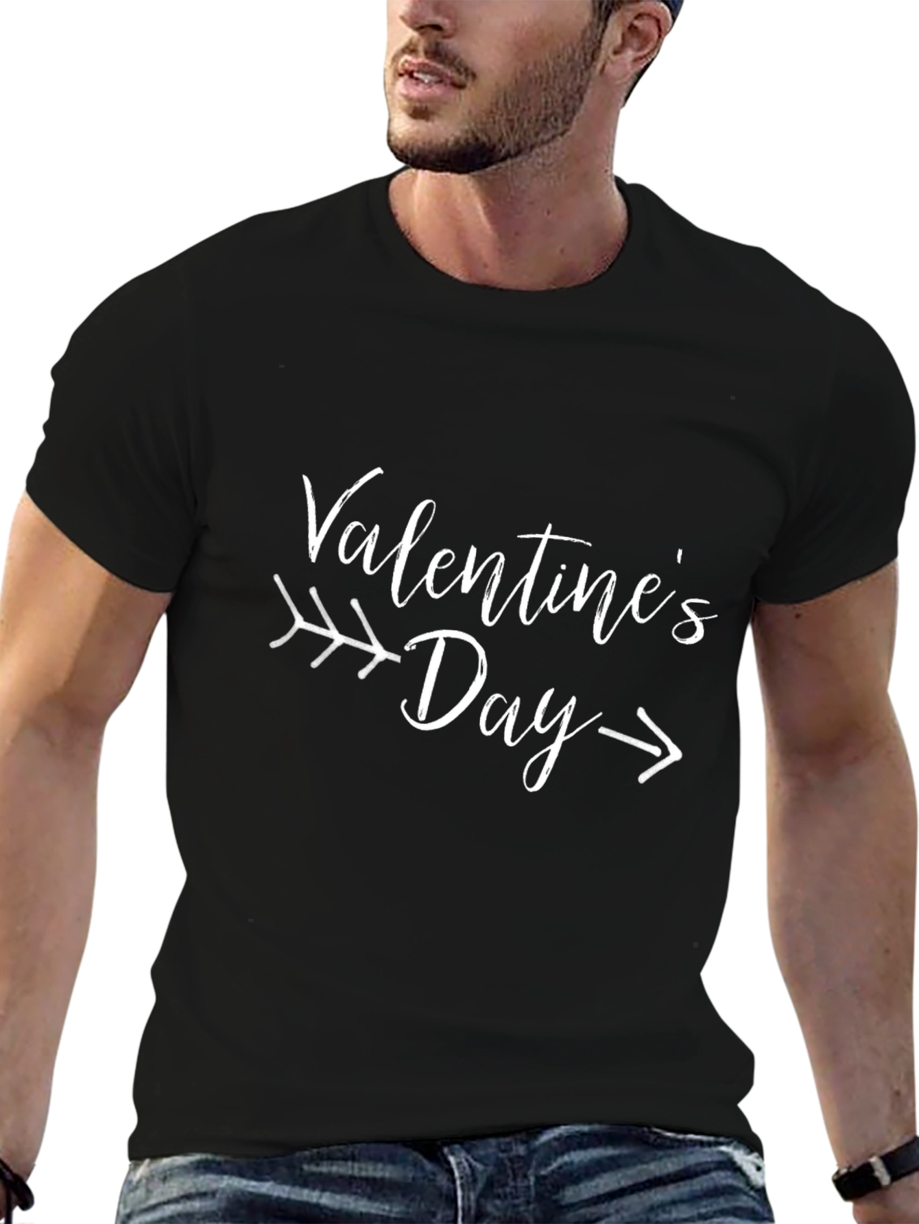 Valentines Day Arrow T-Shirt - Black