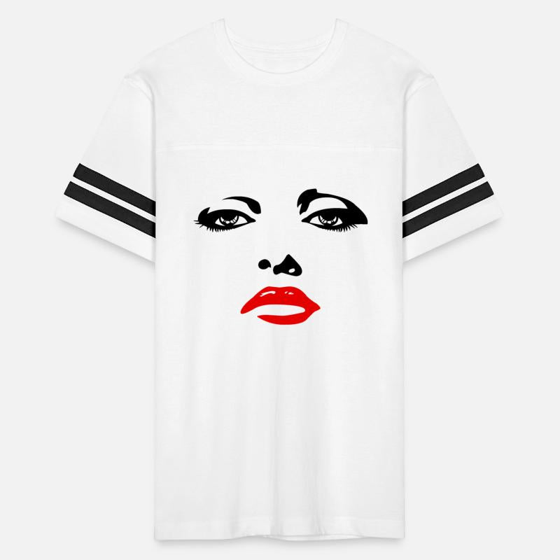 Woman fashion, silhouette, face, red lips