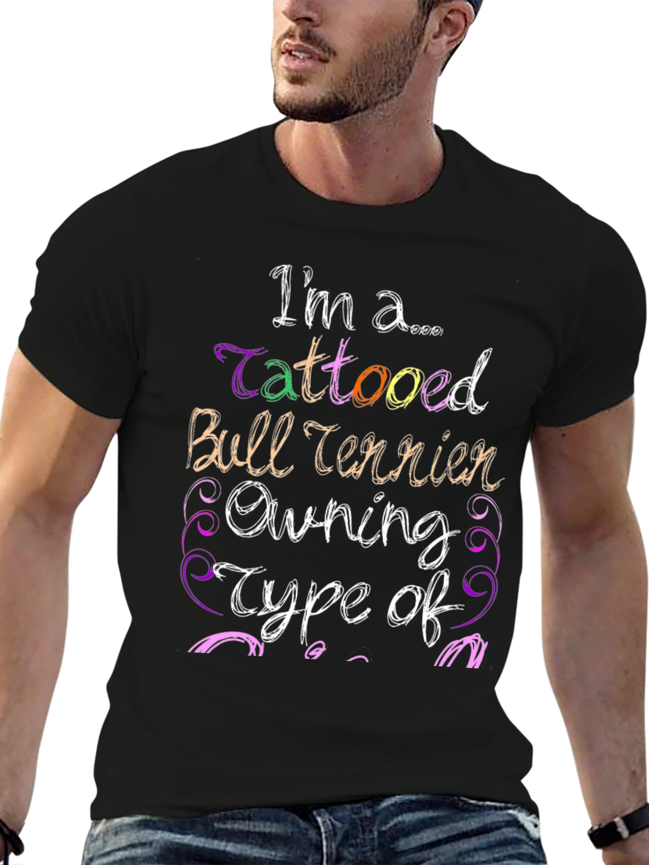 Tattooed Bull Terrier Owner Graphic Tee